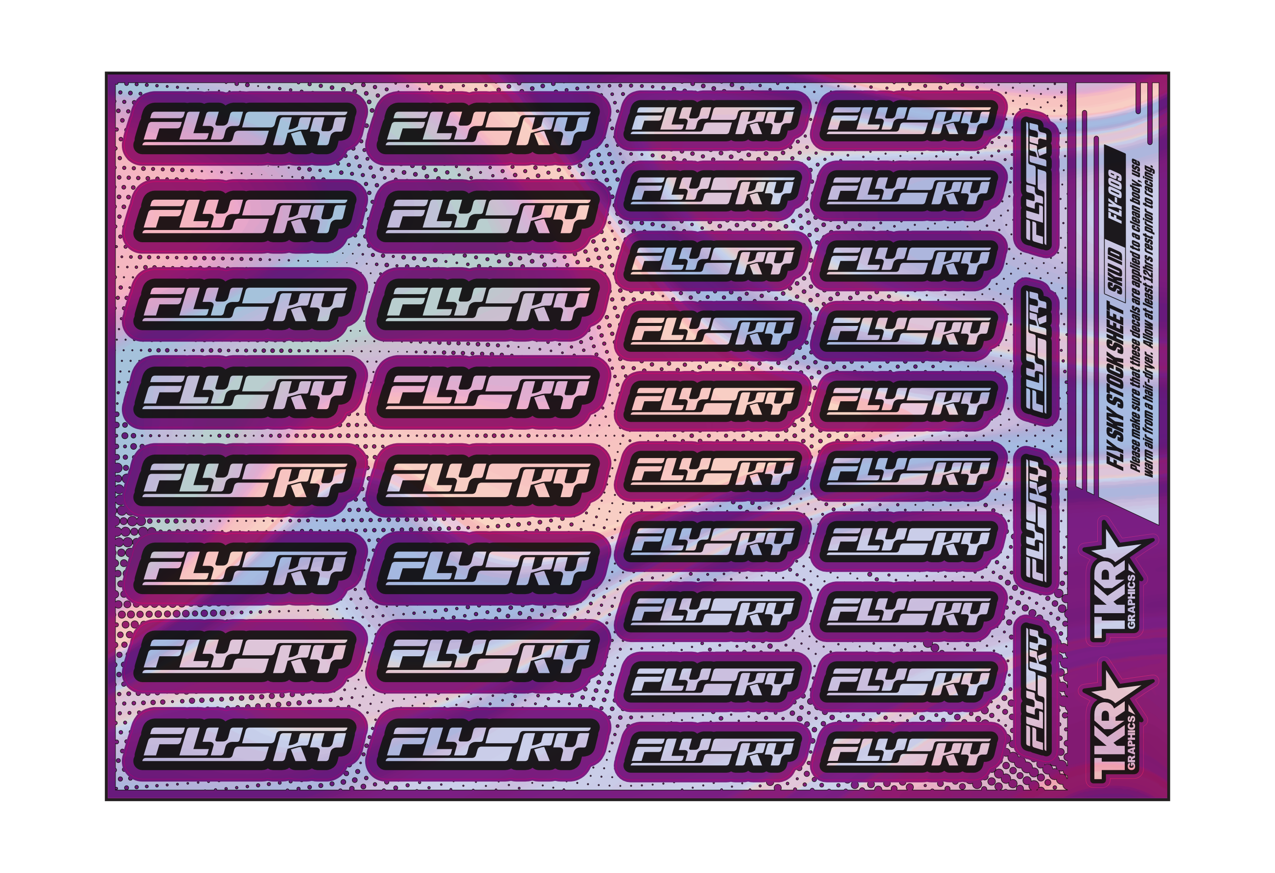 HOLOGRAPHIC FLYSKY A5 STOCK SHEET