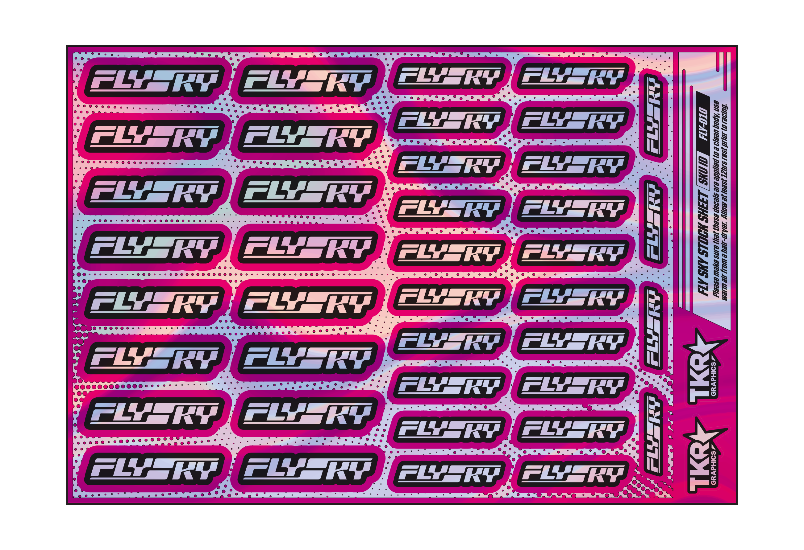 HOLOGRAPHIC FLYSKY A5 STOCK SHEET