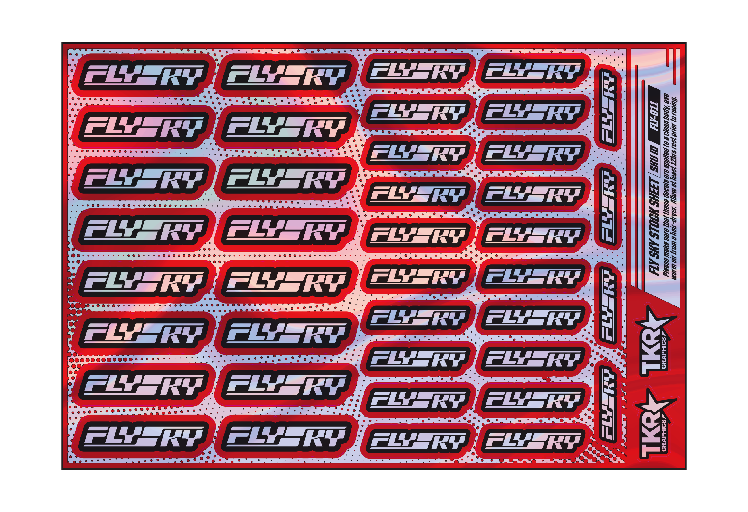 HOLOGRAPHIC FLYSKY A5 STOCK SHEET