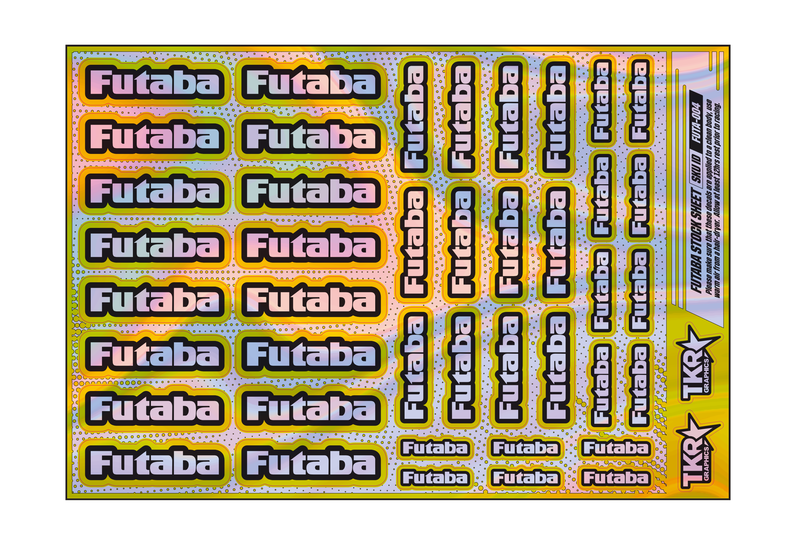 HOLOGRAPHIC FUTABA A5 STOCK SHEET