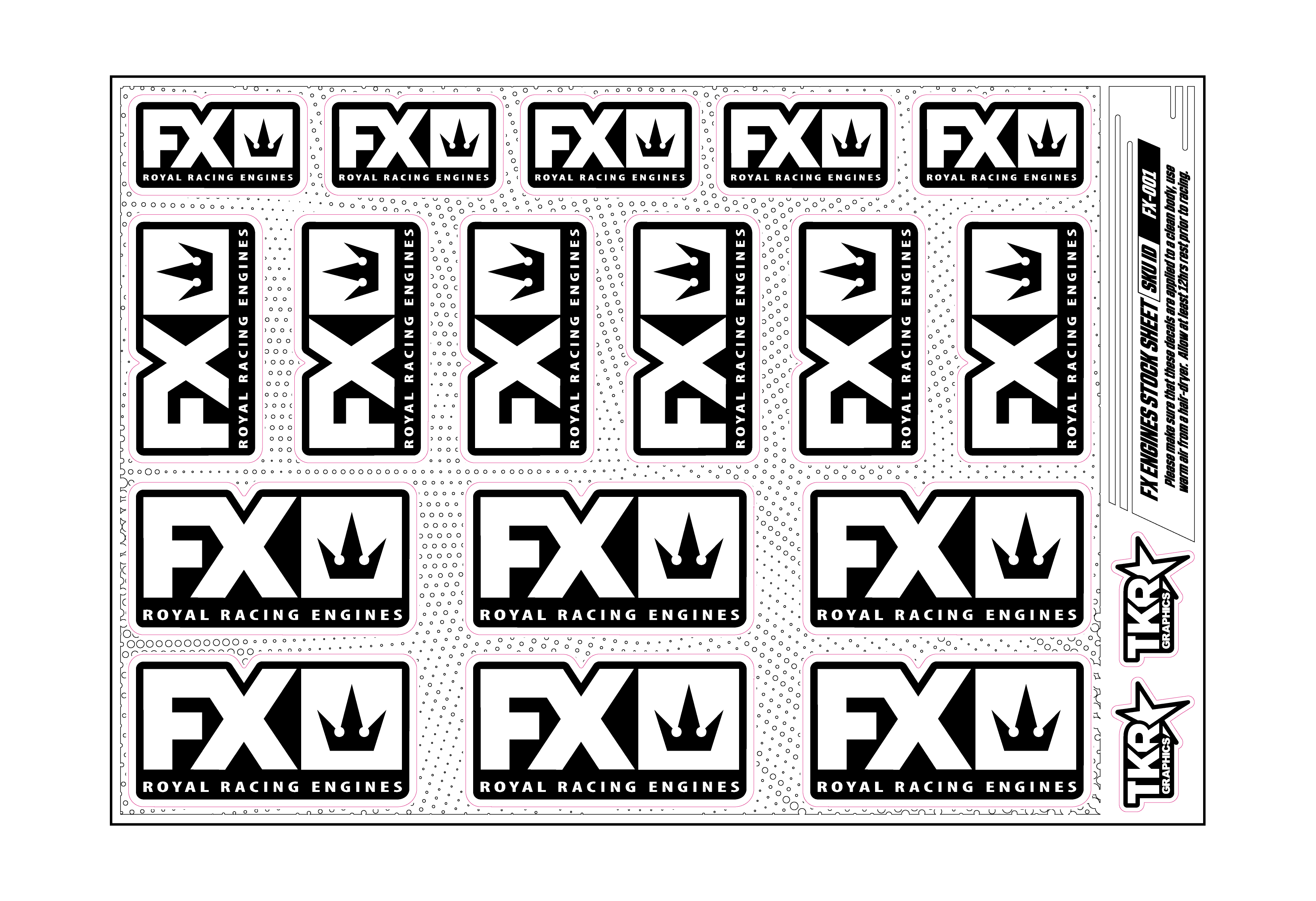 FX ENGINES A5 STOCK SHEET