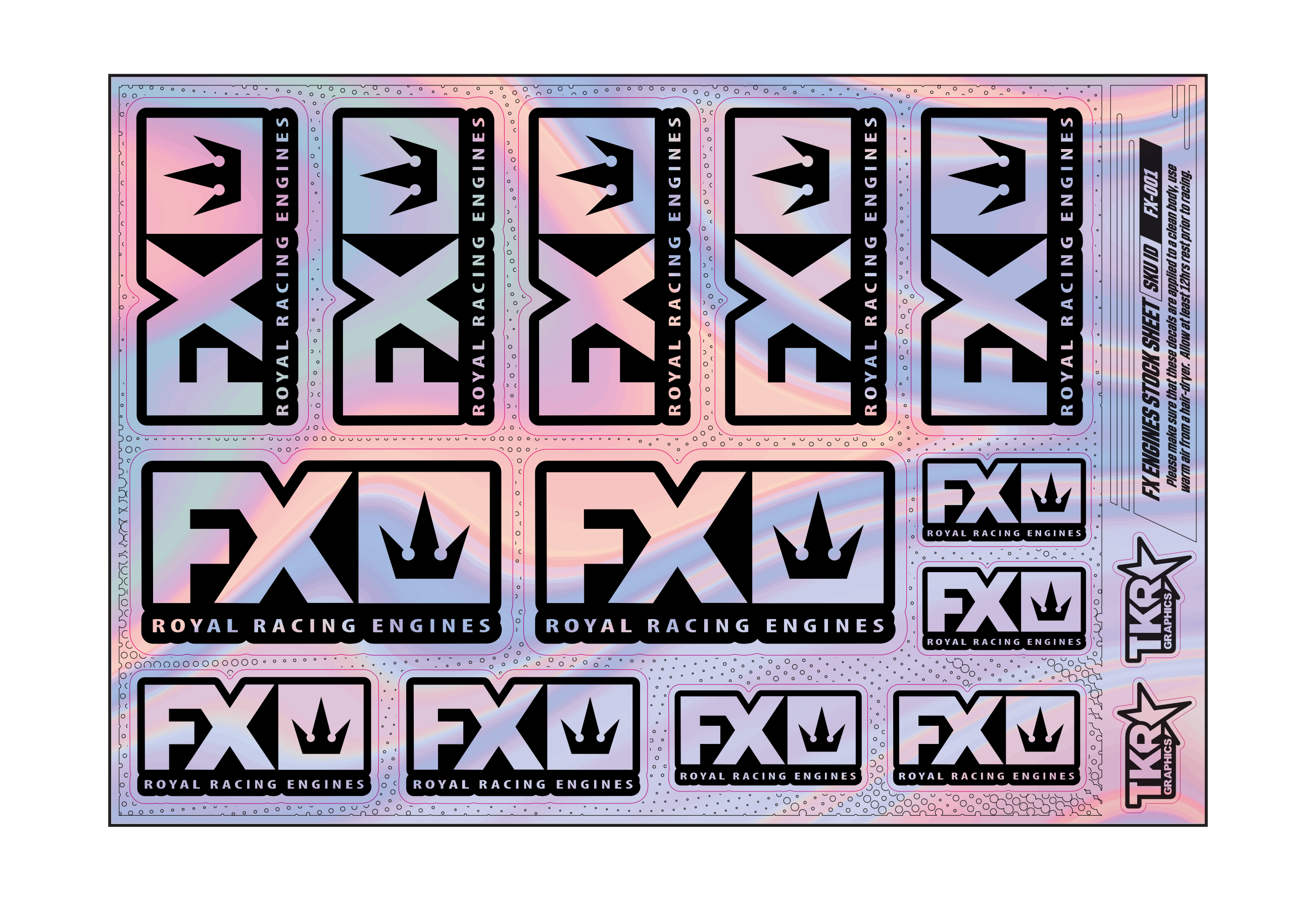 HOLOGRAPHIC FX ENGINES A5 STOCK SHEET