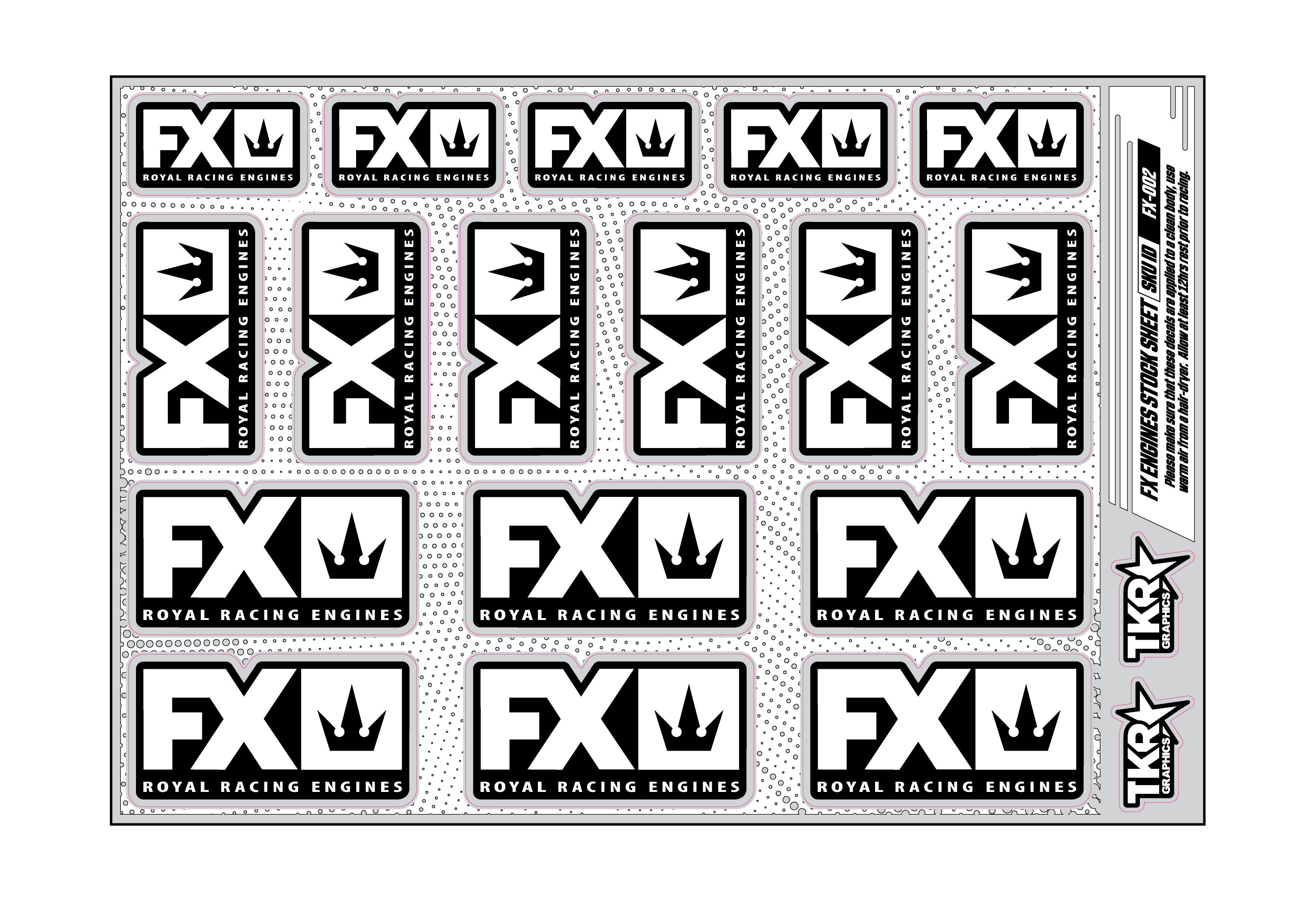 FX ENGINES A5 STOCK SHEET