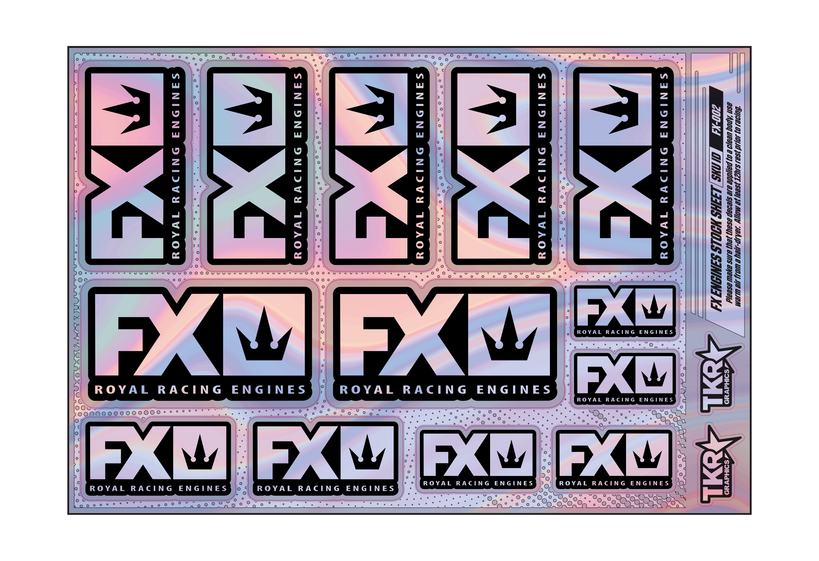 HOLOGRAPHIC FX ENGINES A5 STOCK SHEET