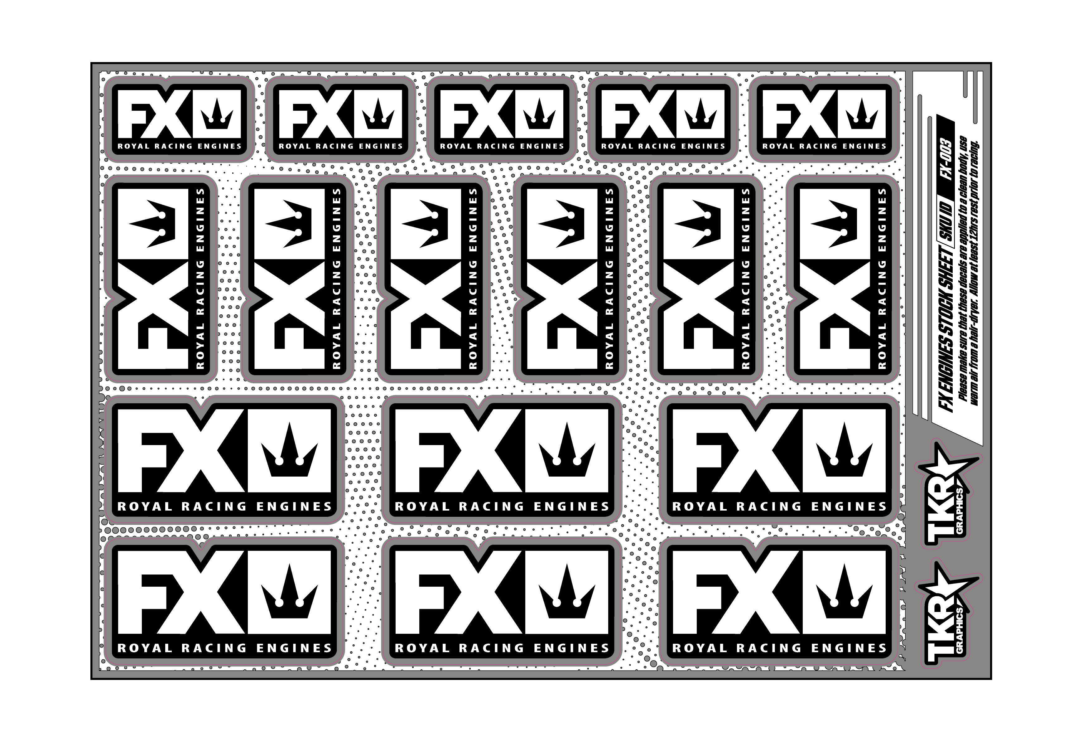 FX ENGINES A5 STOCK SHEET
