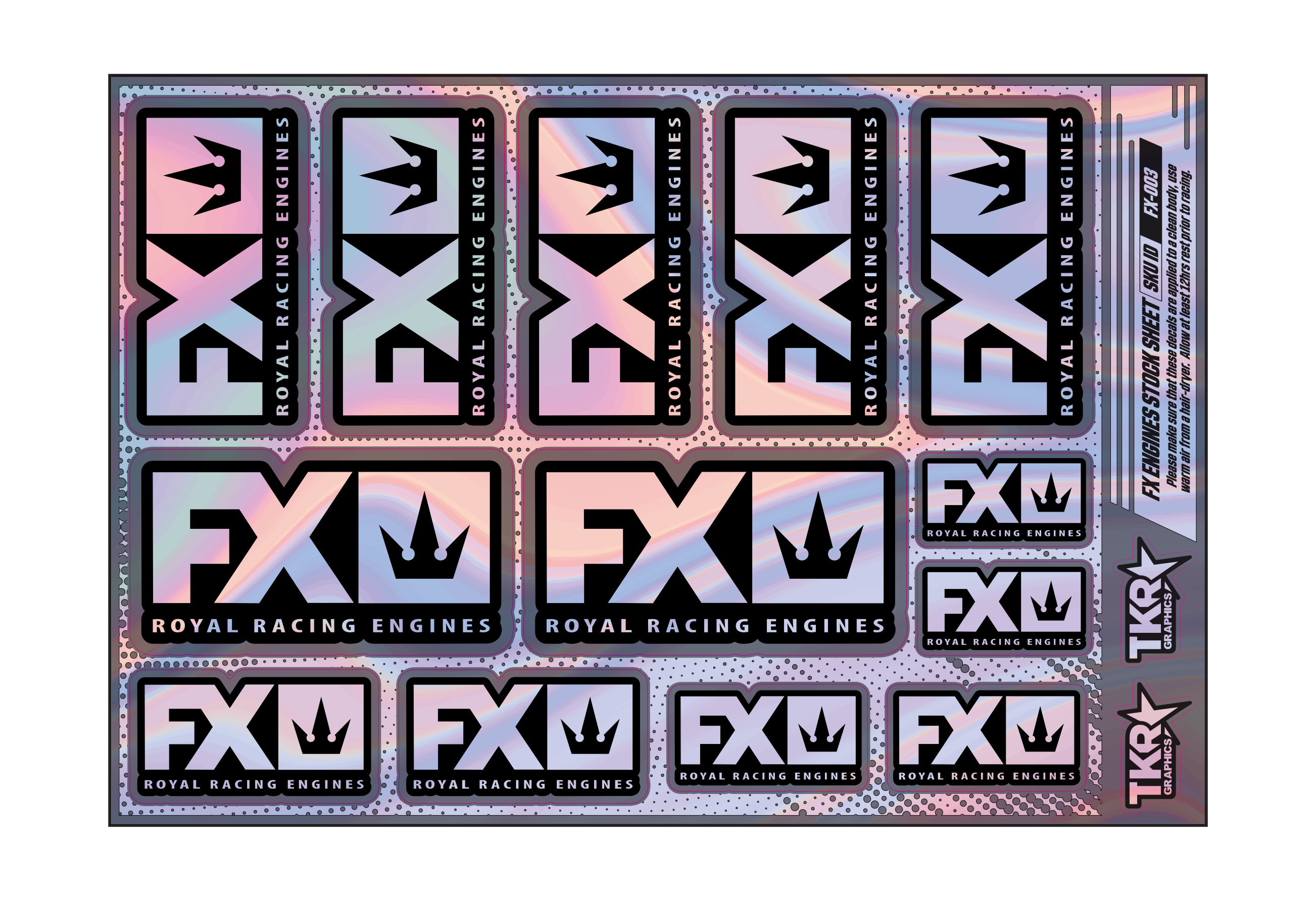 HOLOGRAPHIC FX ENGINES A5 STOCK SHEET