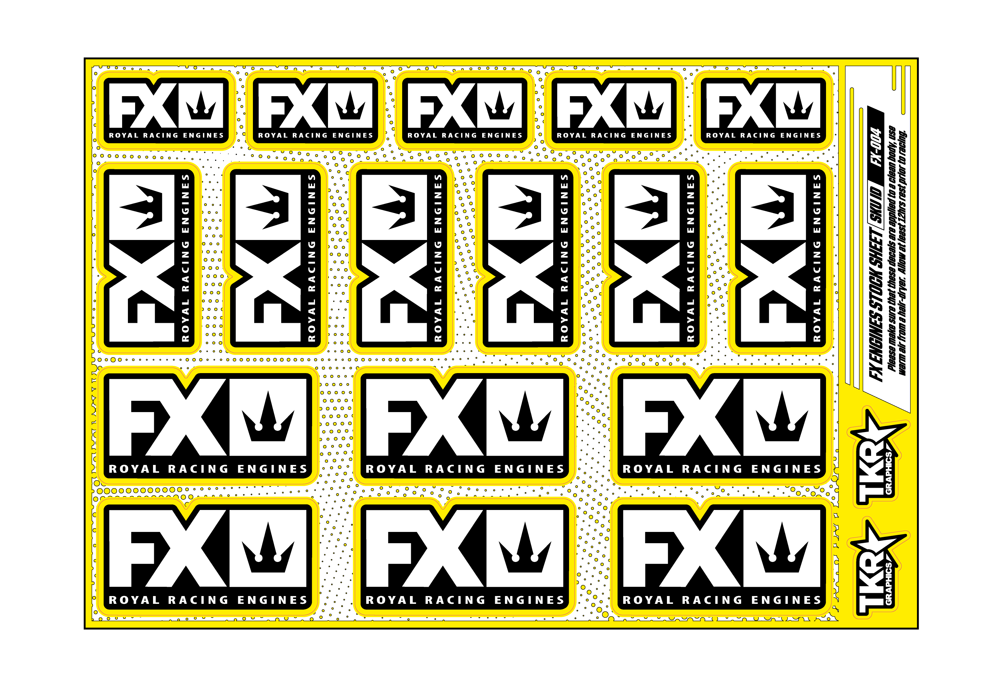 FX ENGINES A5 STOCK SHEET