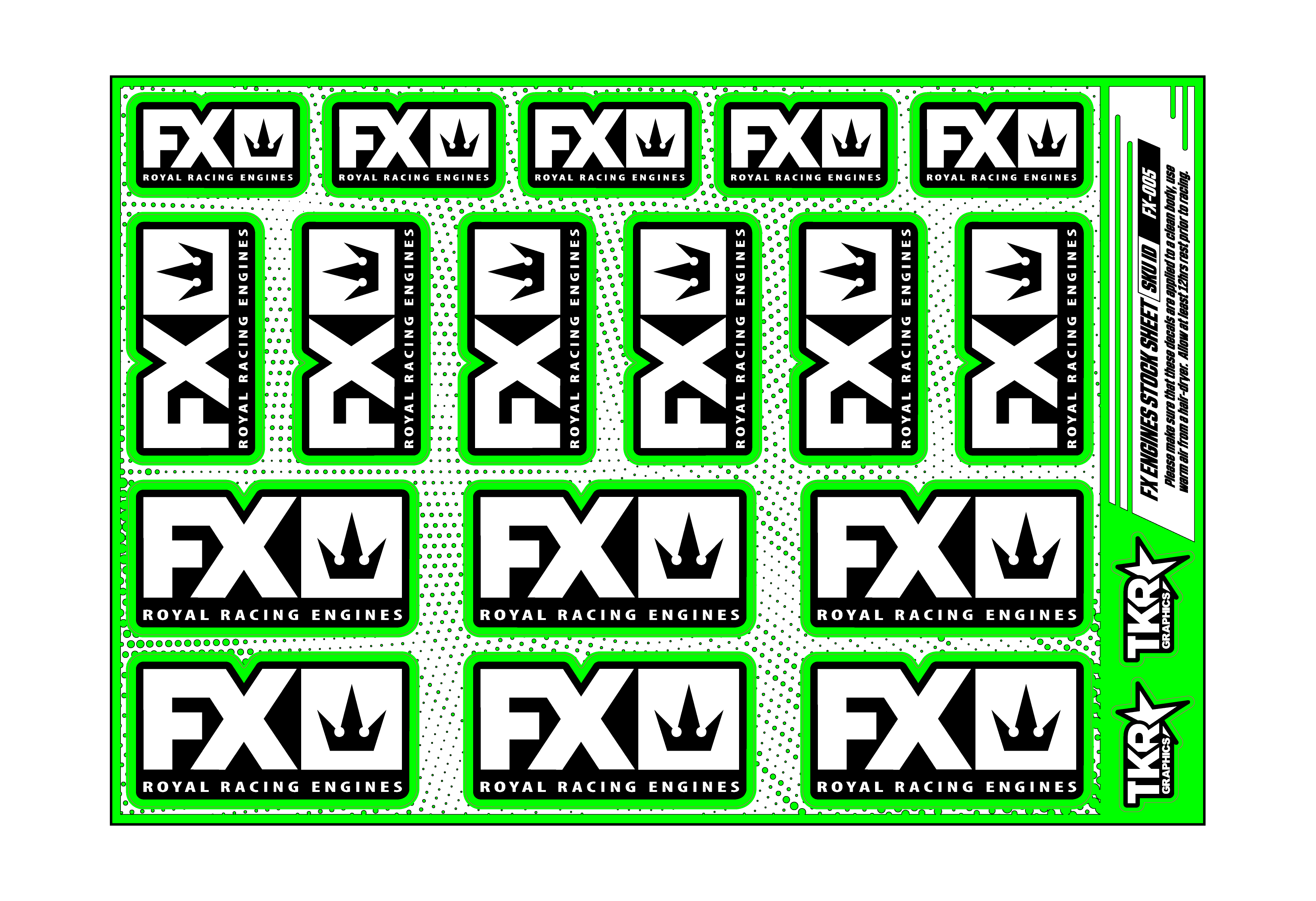 FX ENGINES A5 STOCK SHEET