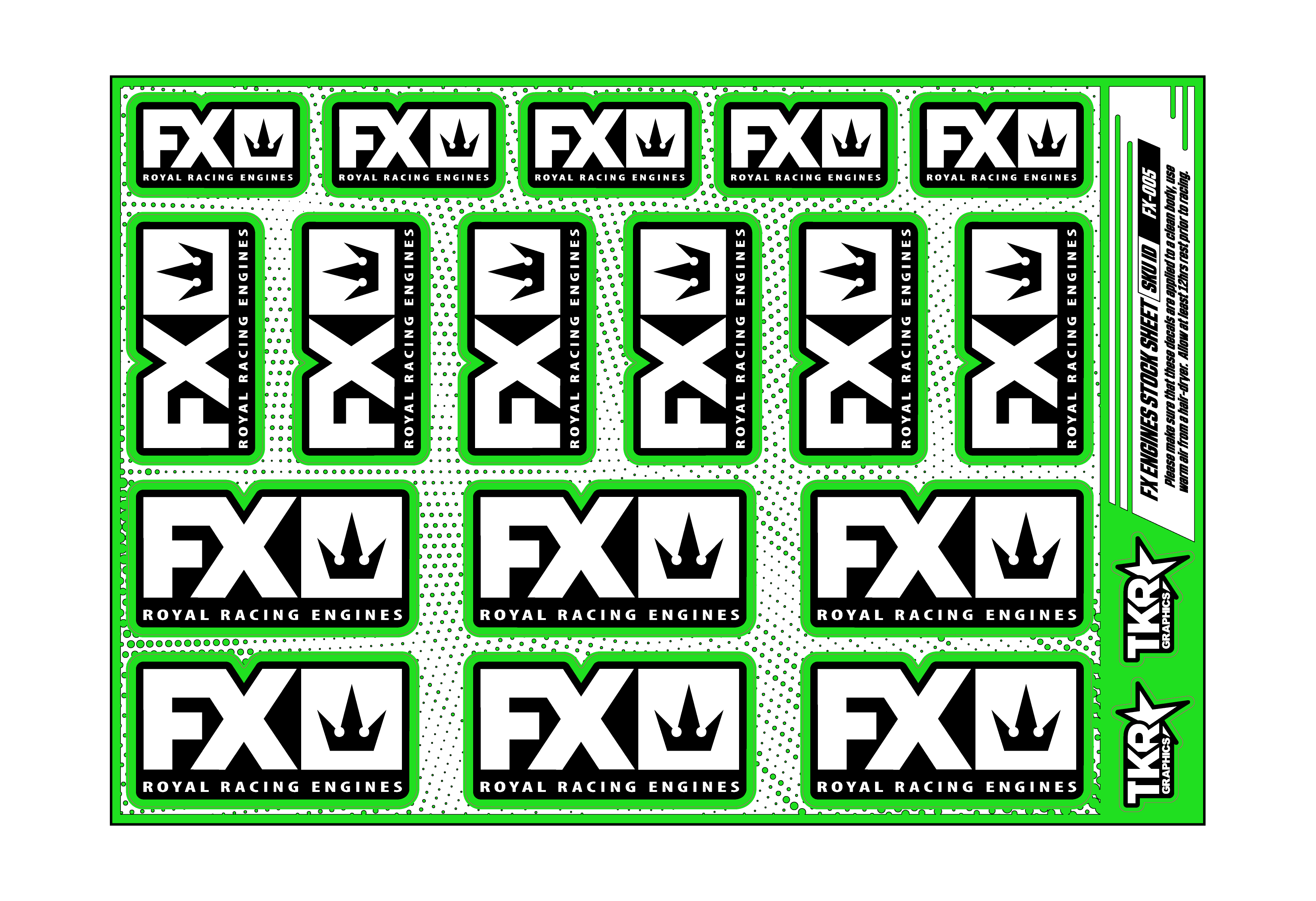 FX ENGINES A5 STOCK SHEET