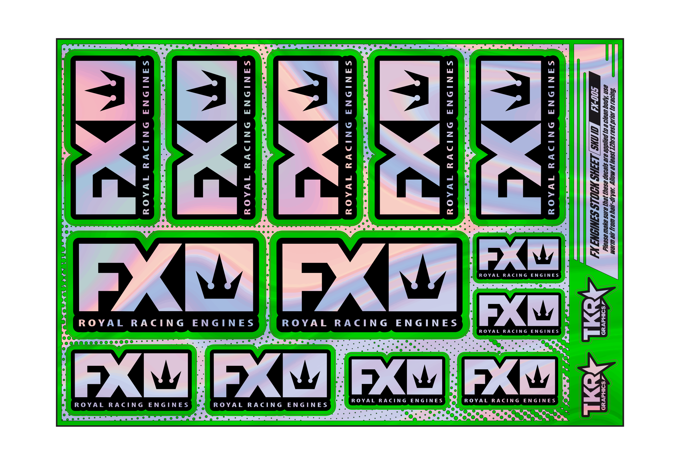 HOLOGRAPHIC FX ENGINES A5 STOCK SHEET