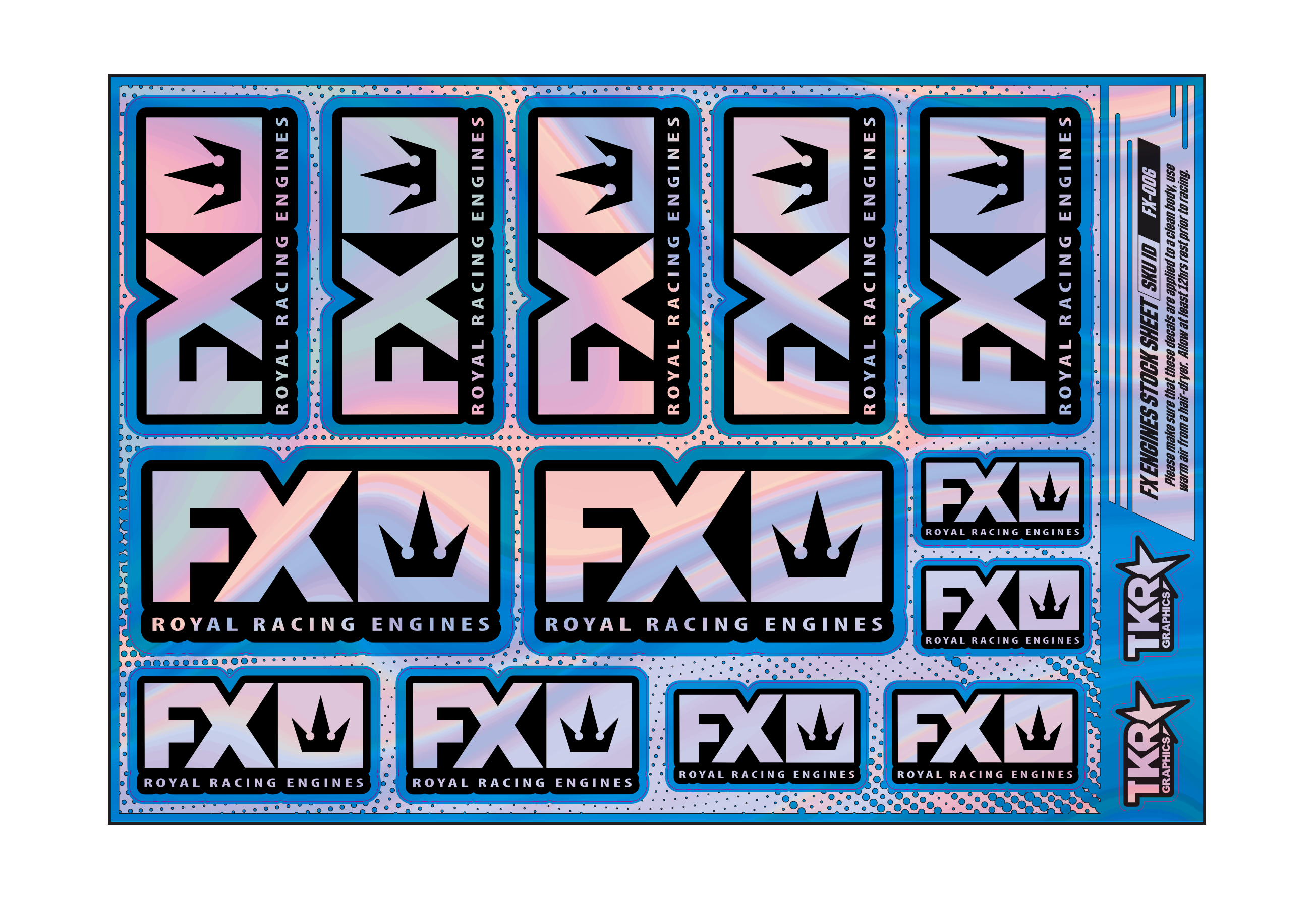 HOLOGRAPHIC FX ENGINES A5 STOCK SHEET