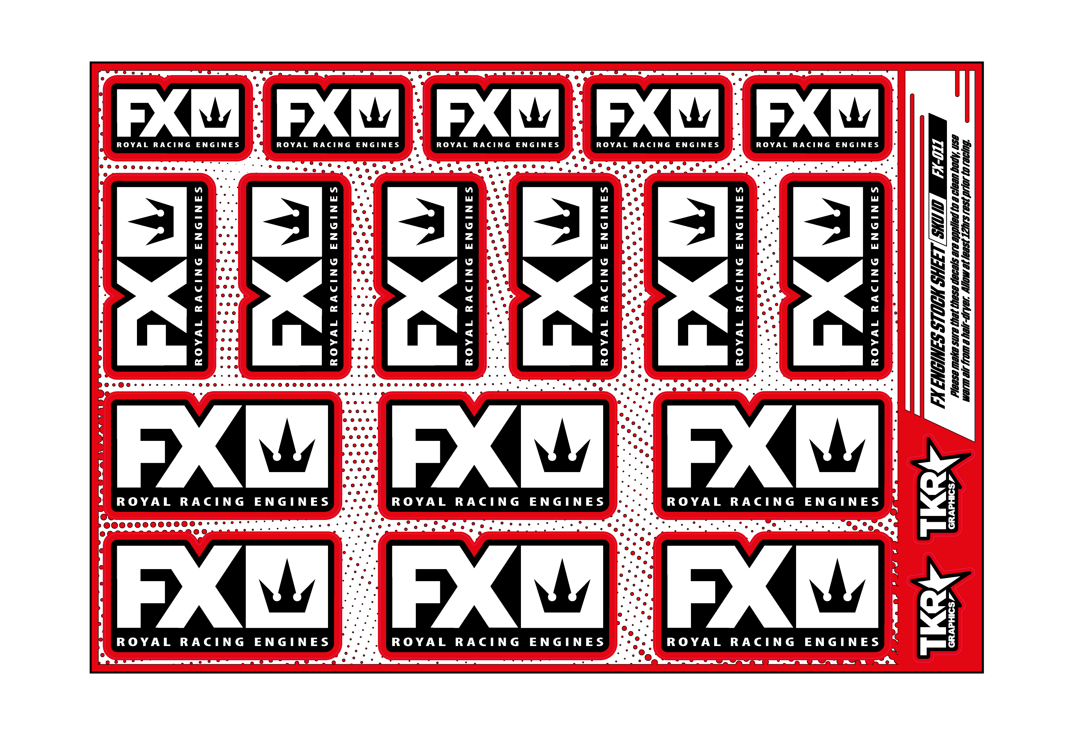FX ENGINES A5 STOCK SHEET
