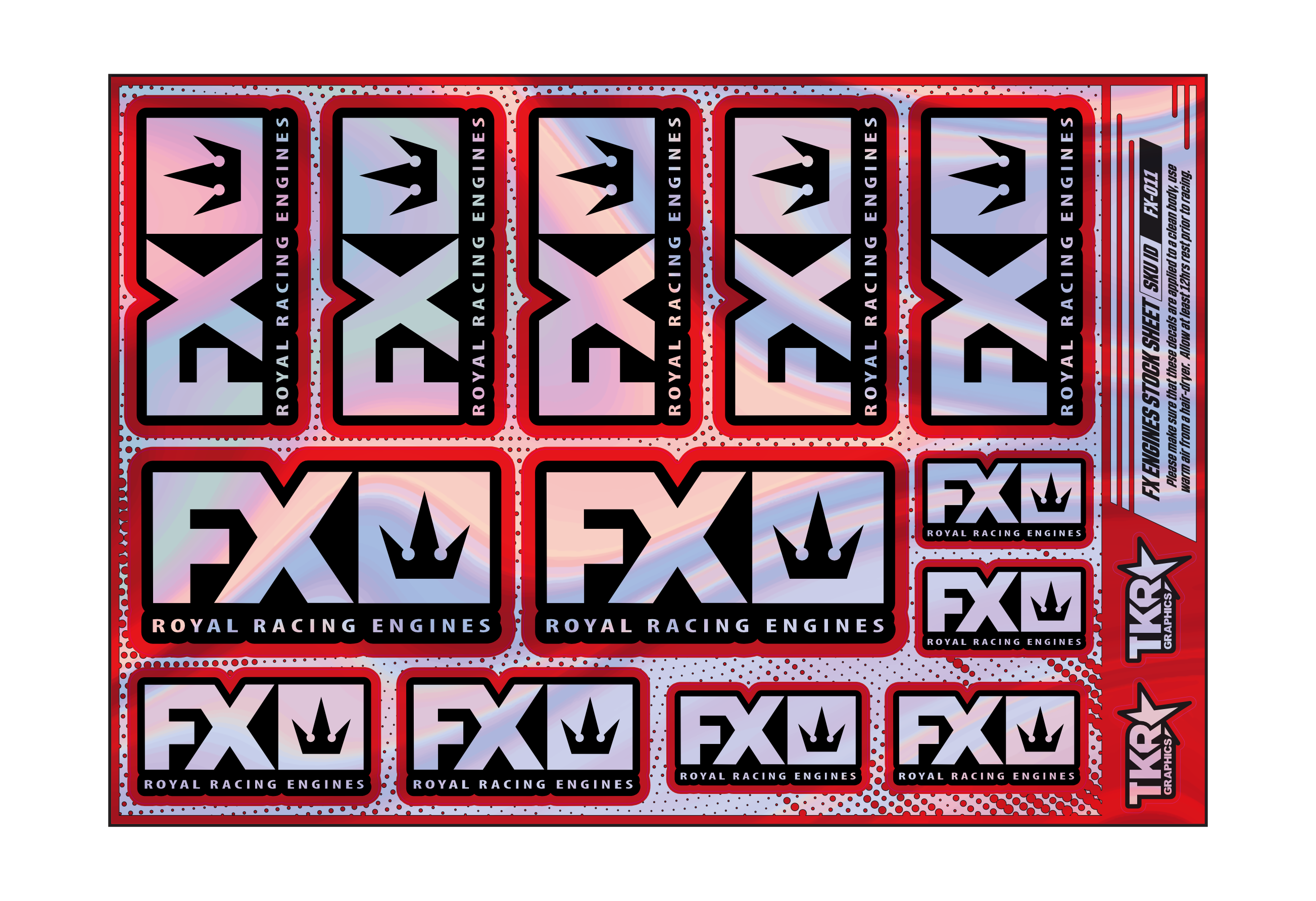 HOLOGRAPHIC FX ENGINES A5 STOCK SHEET