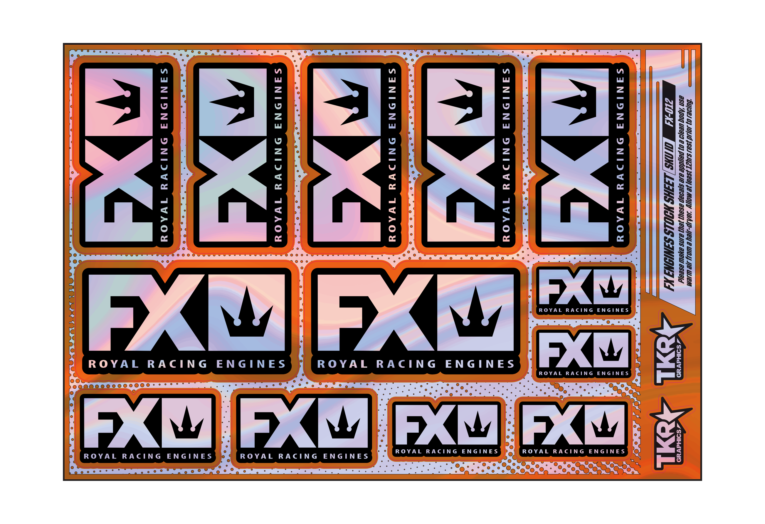 HOLOGRAPHIC FX ENGINES A5 STOCK SHEET