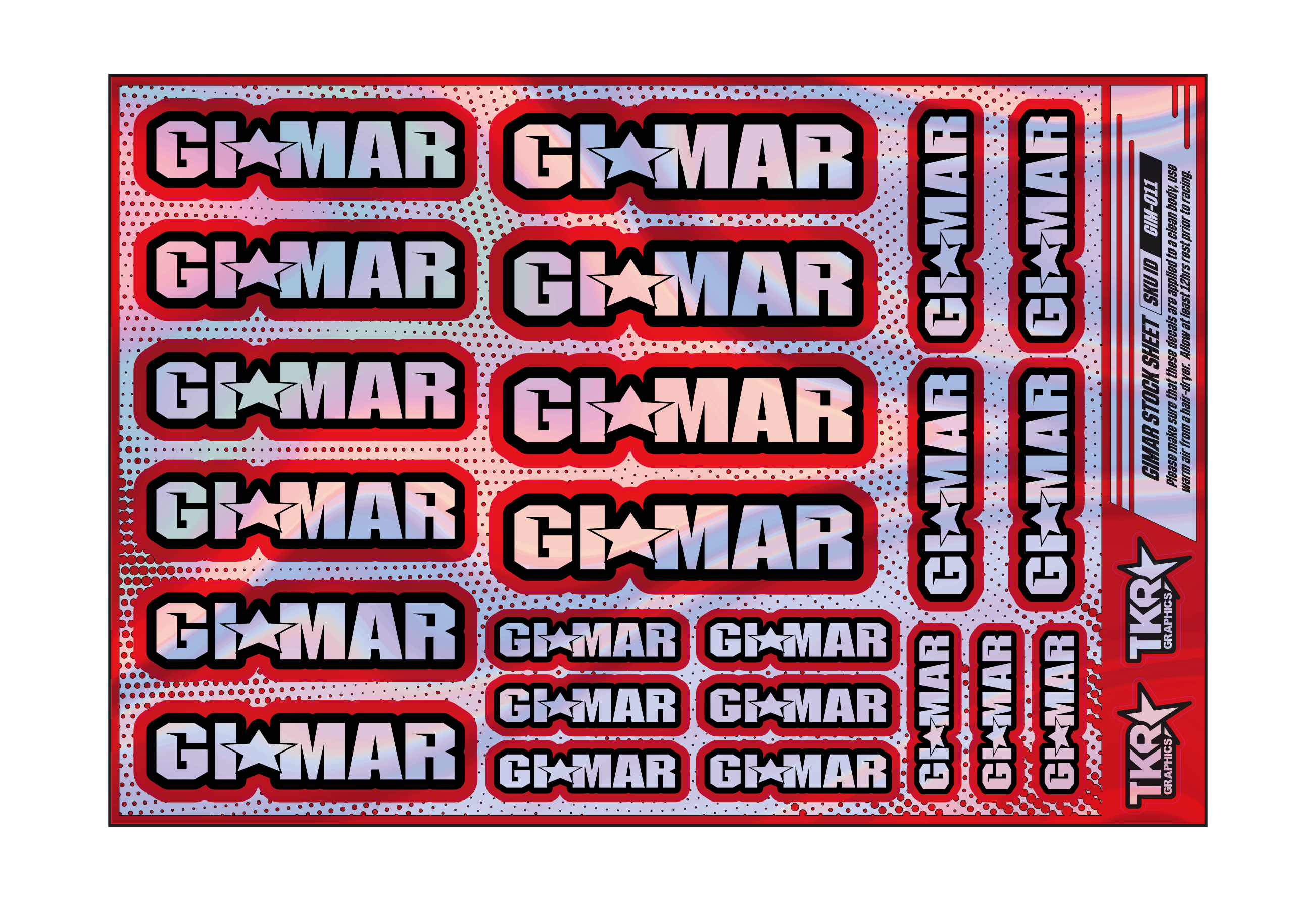 HOLOGRAPHIC GIMAR A5 STOCK SHEET