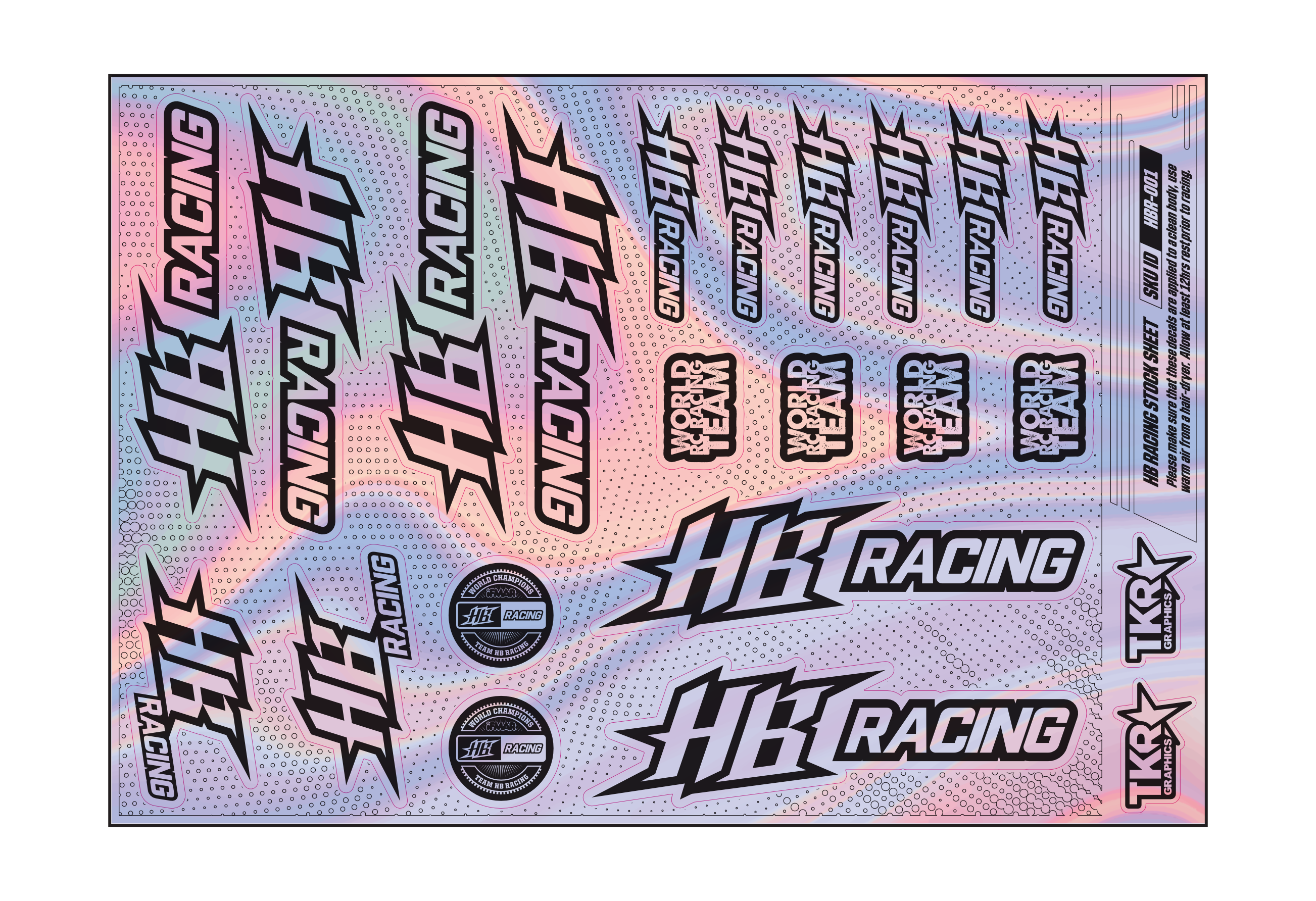 HOLOGRAPHIC HB RACING A5 STOCK SHEET