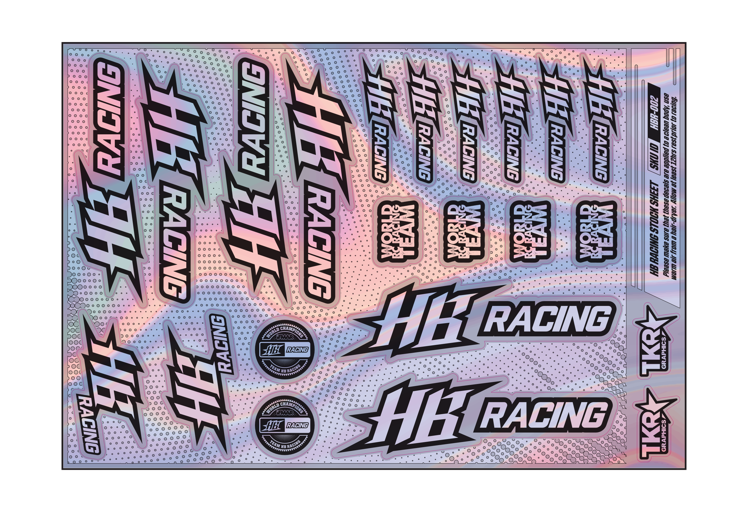 HOLOGRAPHIC HB RACING A5 STOCK SHEET