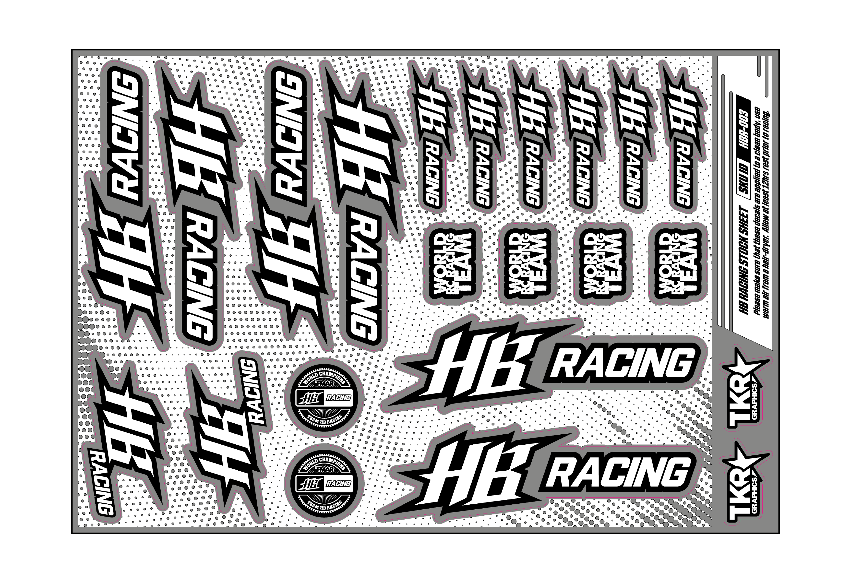 HB RACING A5 STOCK SHEET
