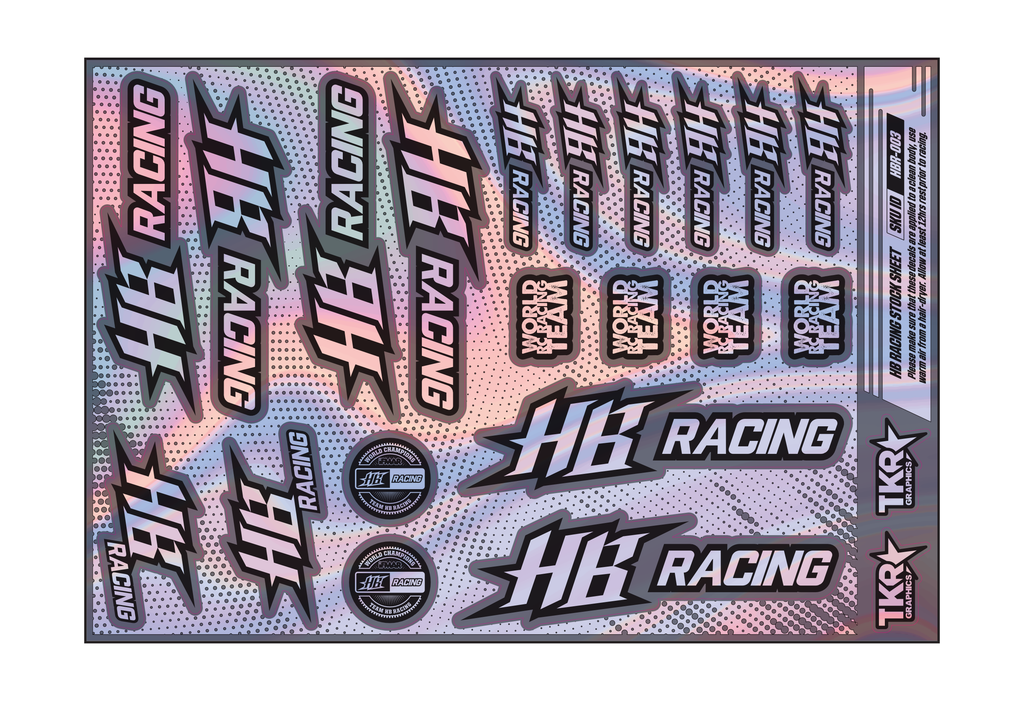 HOLOGRAPHIC HB RACING A5 STOCK SHEET