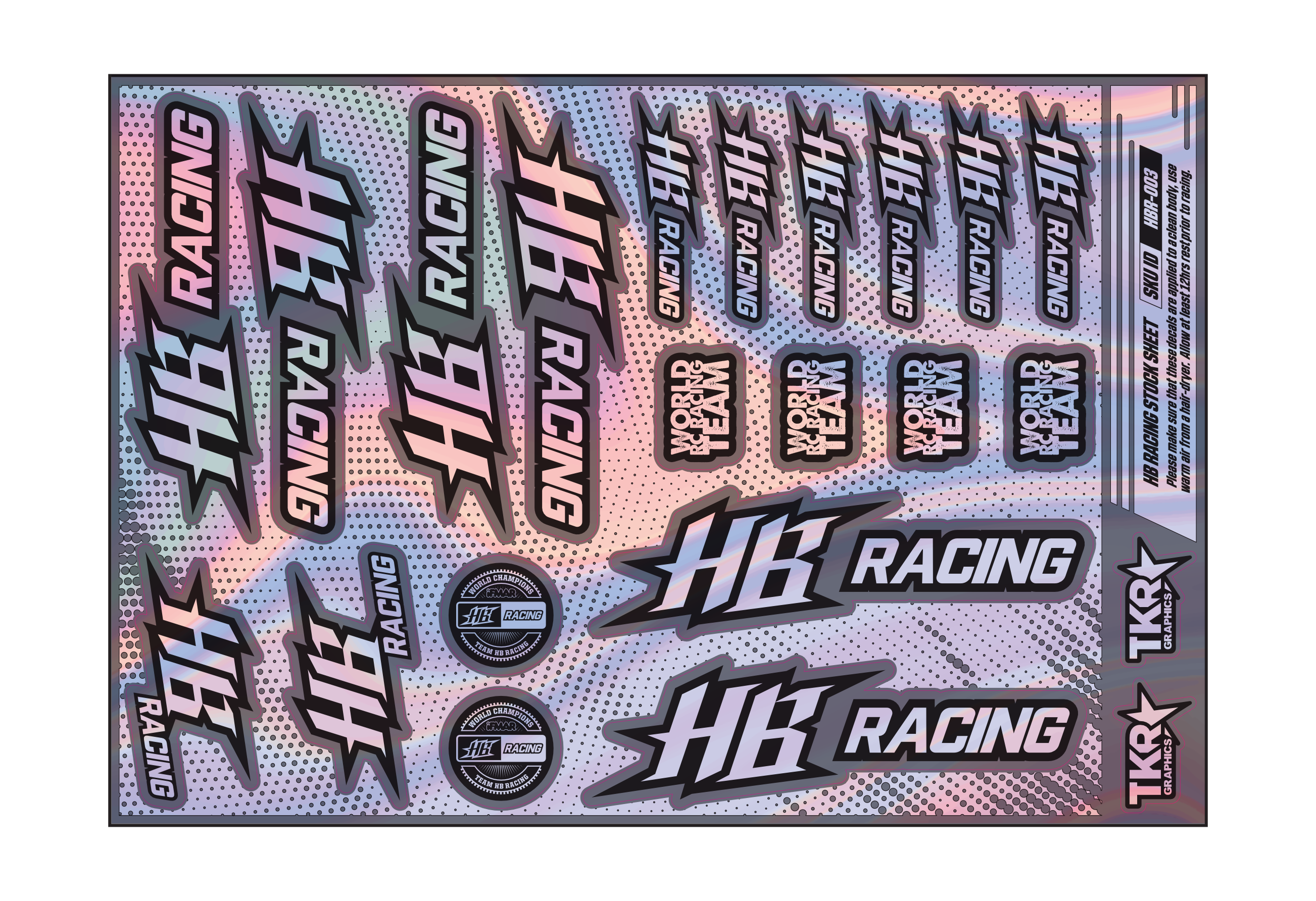 HOLOGRAPHIC HB RACING A5 STOCK SHEET