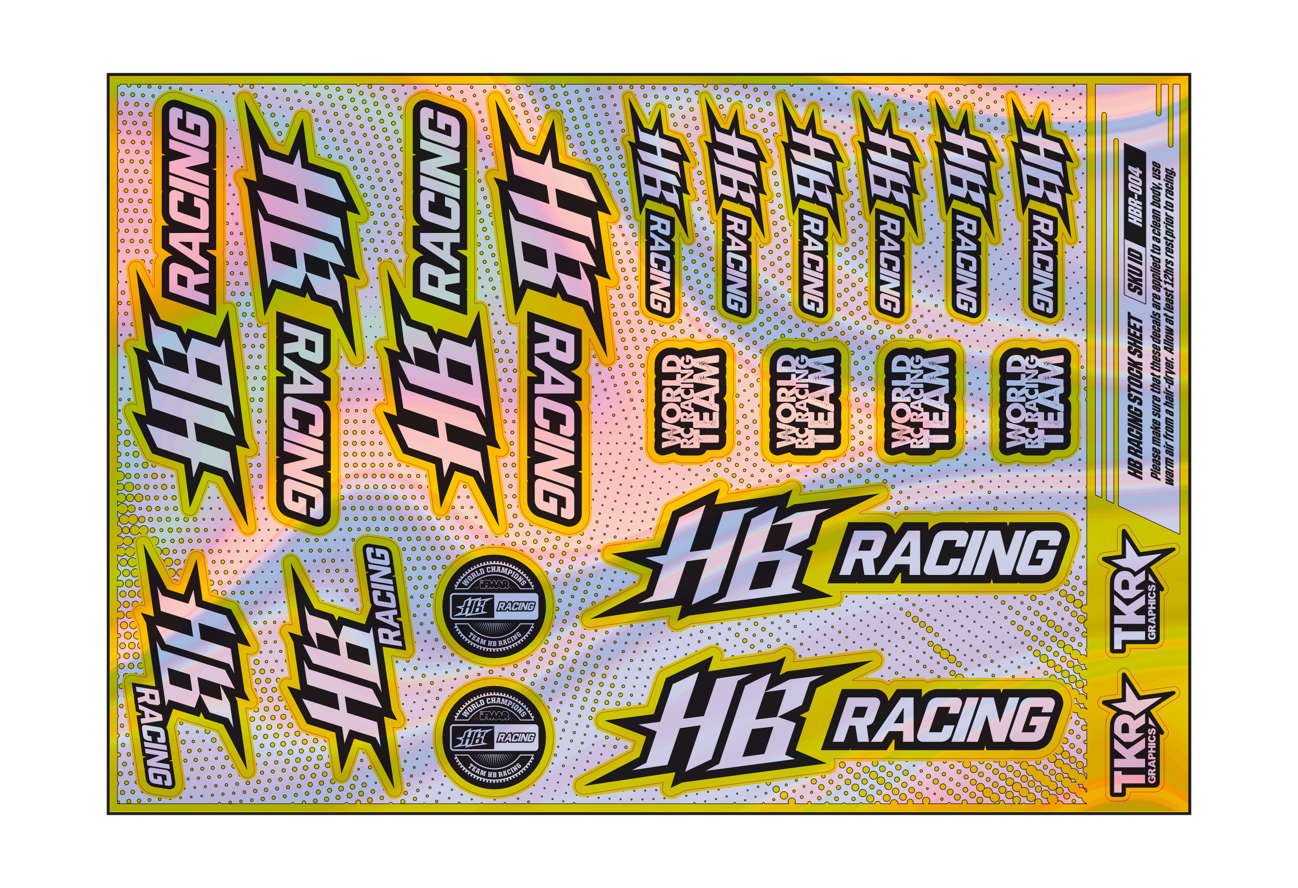 HOLOGRAPHIC HB RACING A5 STOCK SHEET