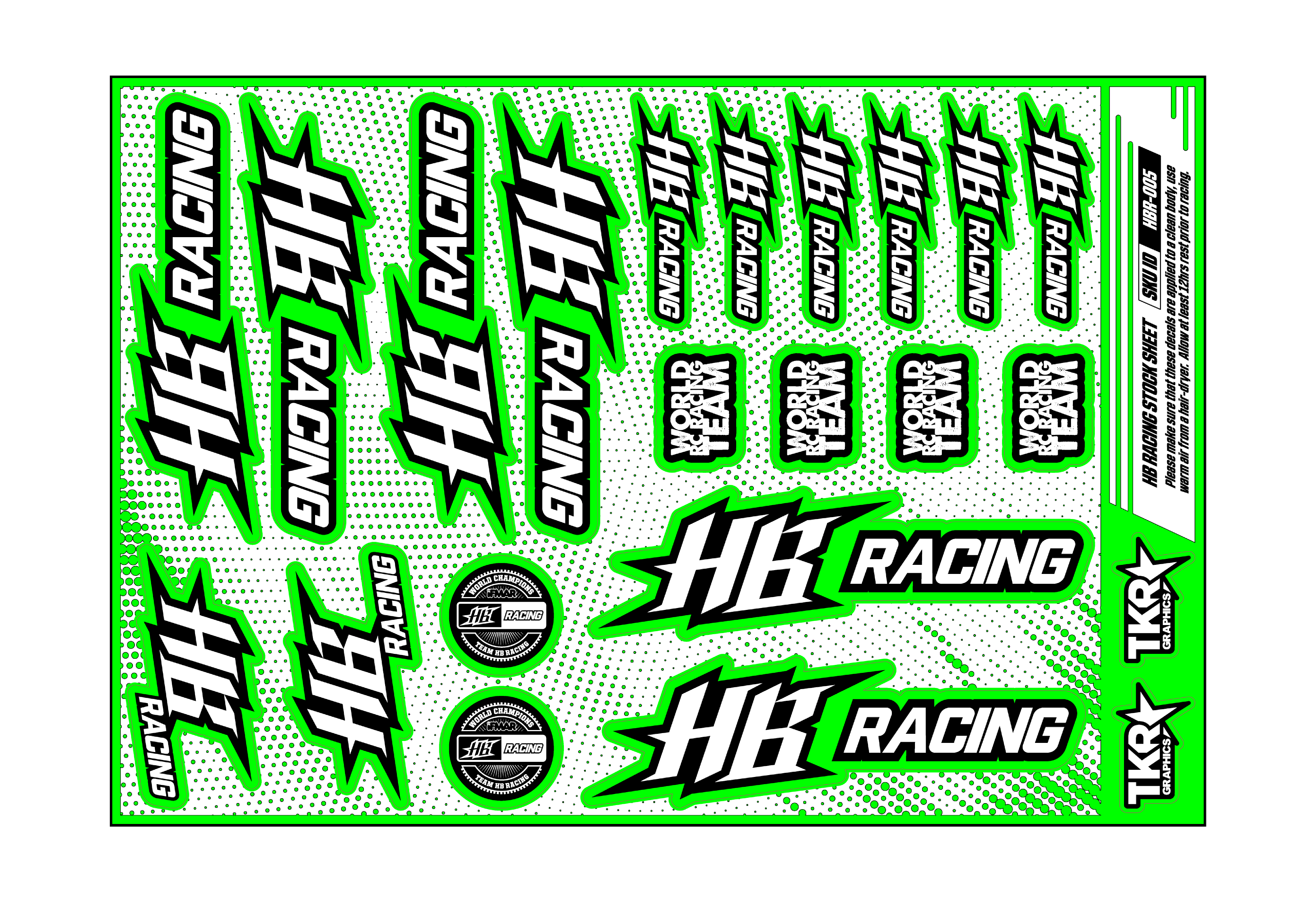HB RACING A5 STOCK SHEET