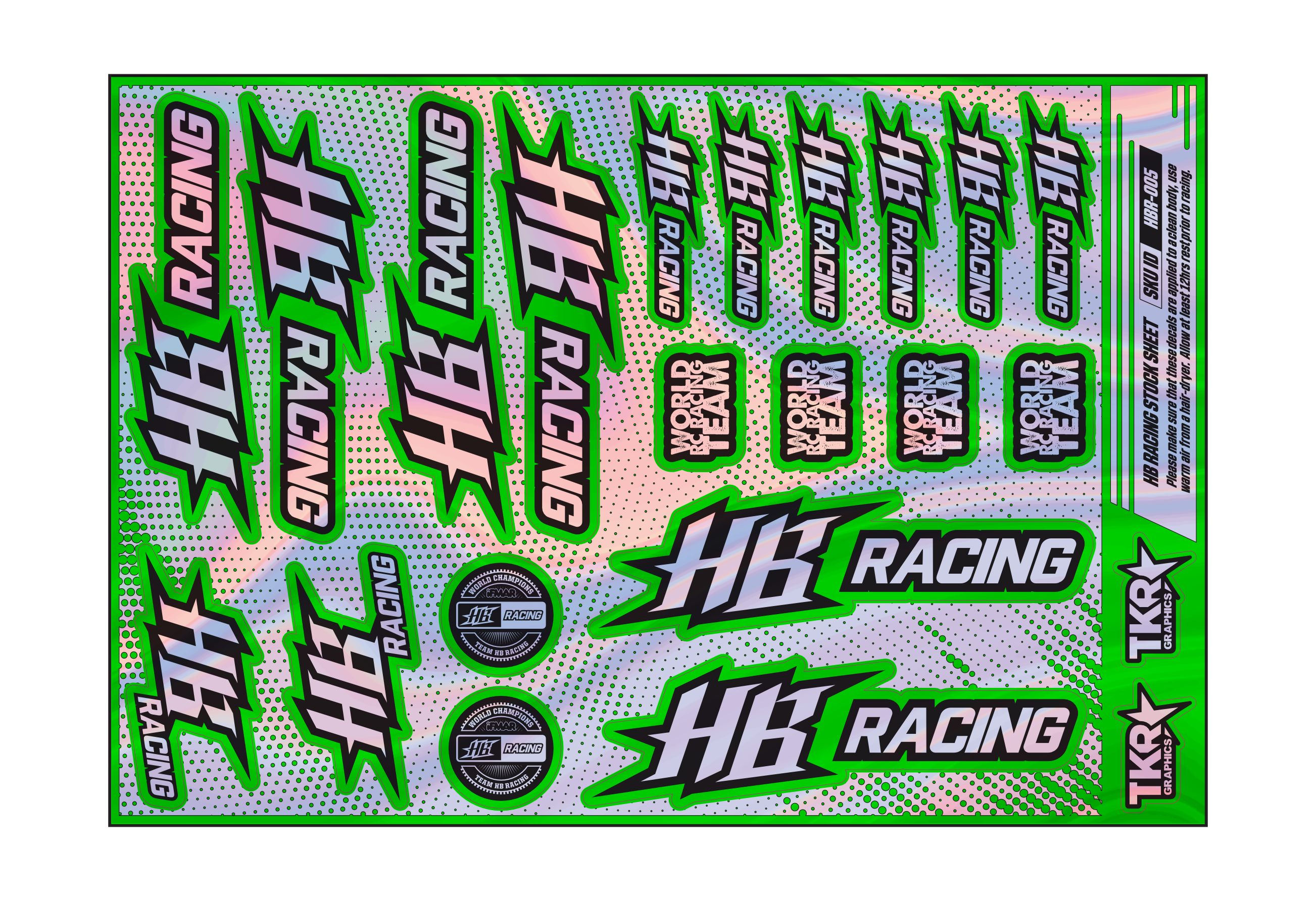 HOLOGRAPHIC HB RACING A5 STOCK SHEET