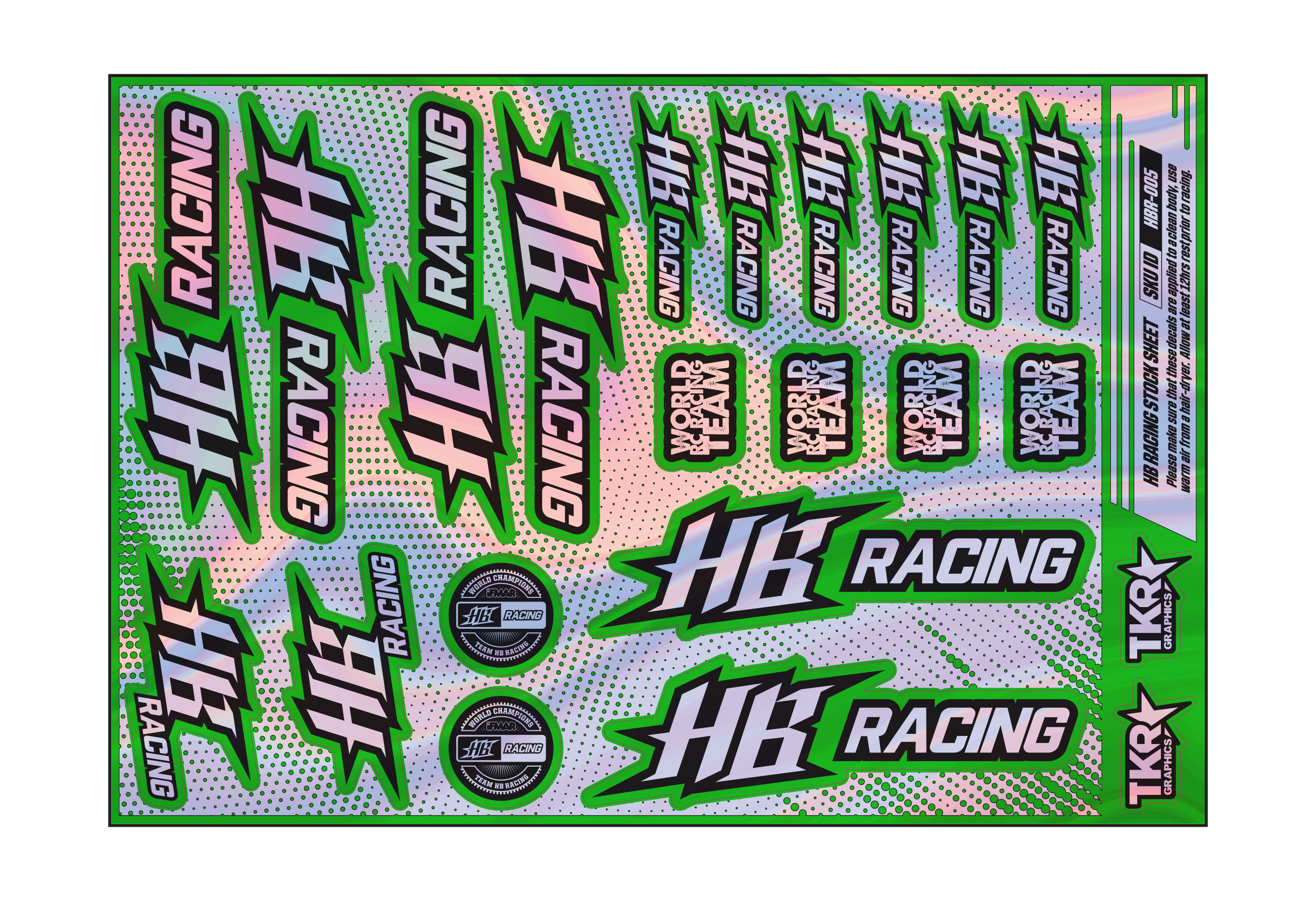 HOLOGRAPHIC HB RACING A5 STOCK SHEET