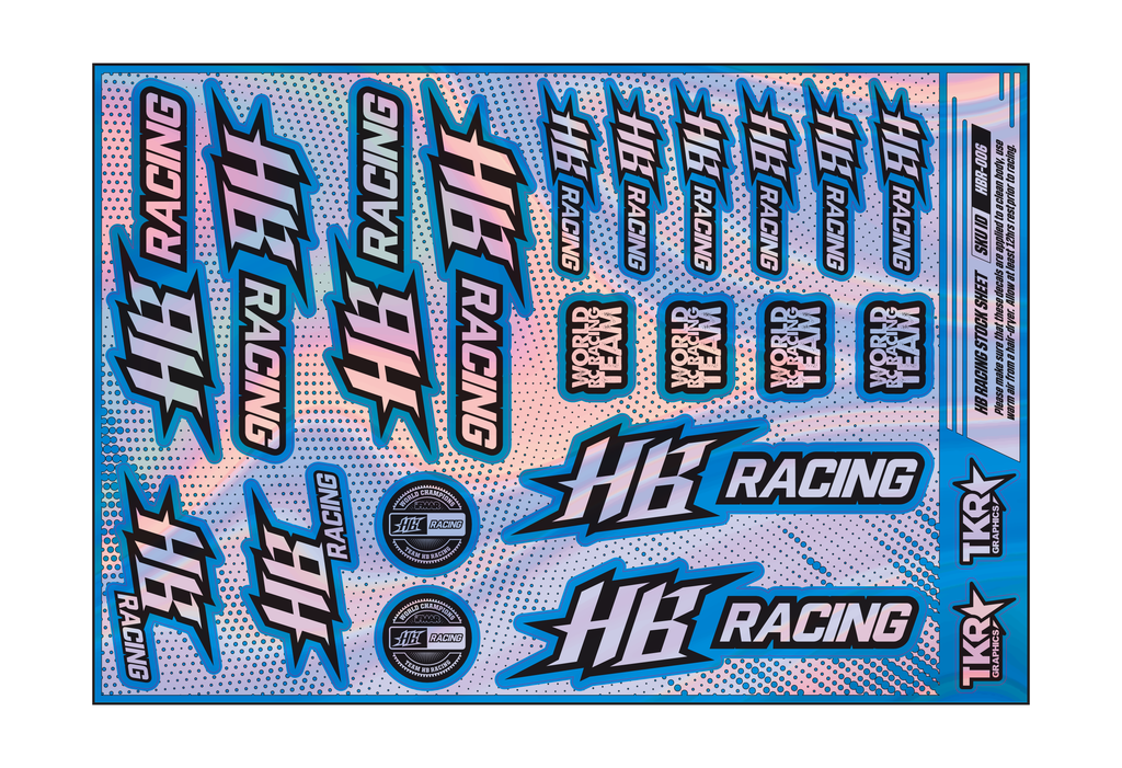 HOLOGRAPHIC HB RACING A5 STOCK SHEET