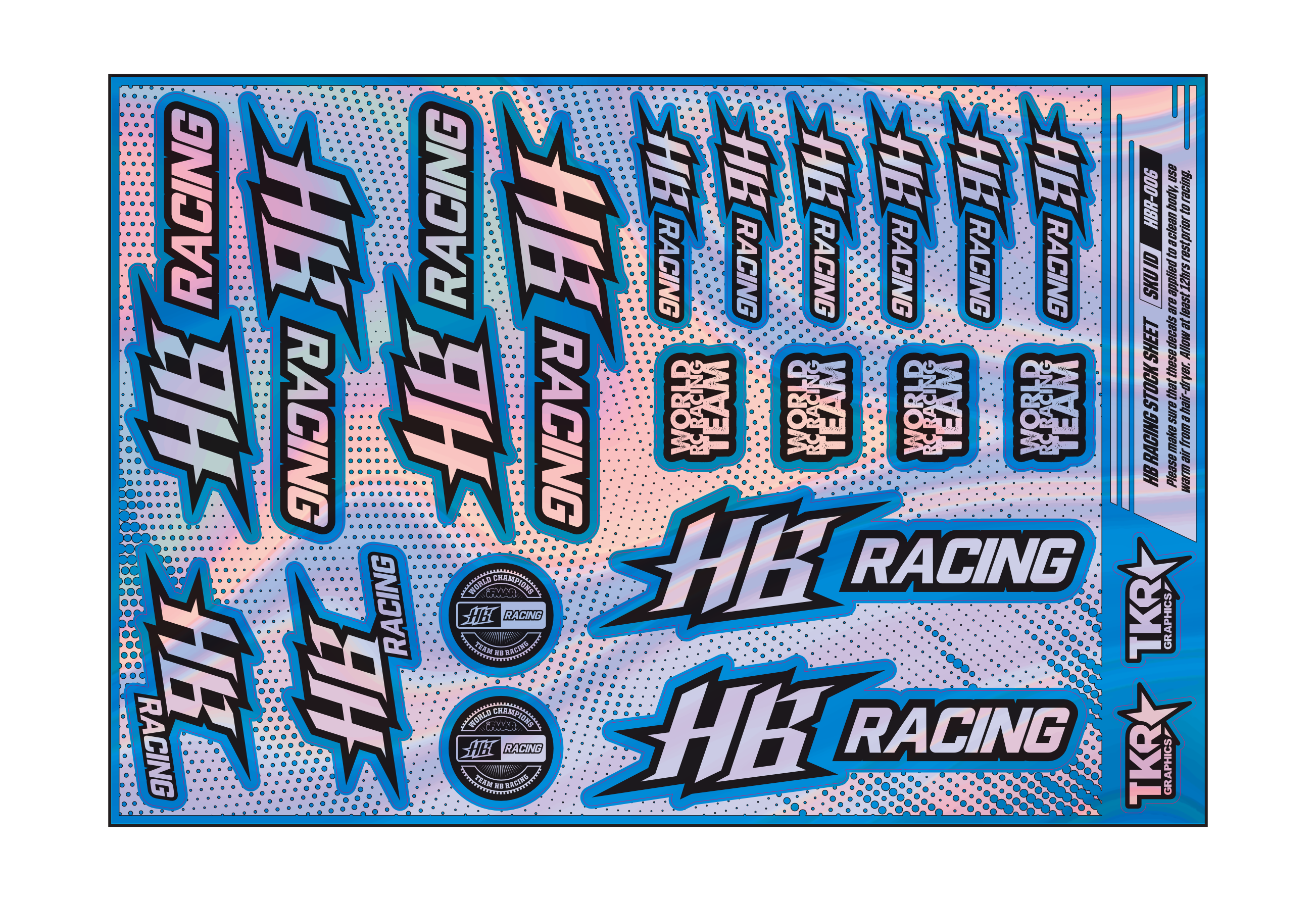 HOLOGRAPHIC HB RACING A5 STOCK SHEET