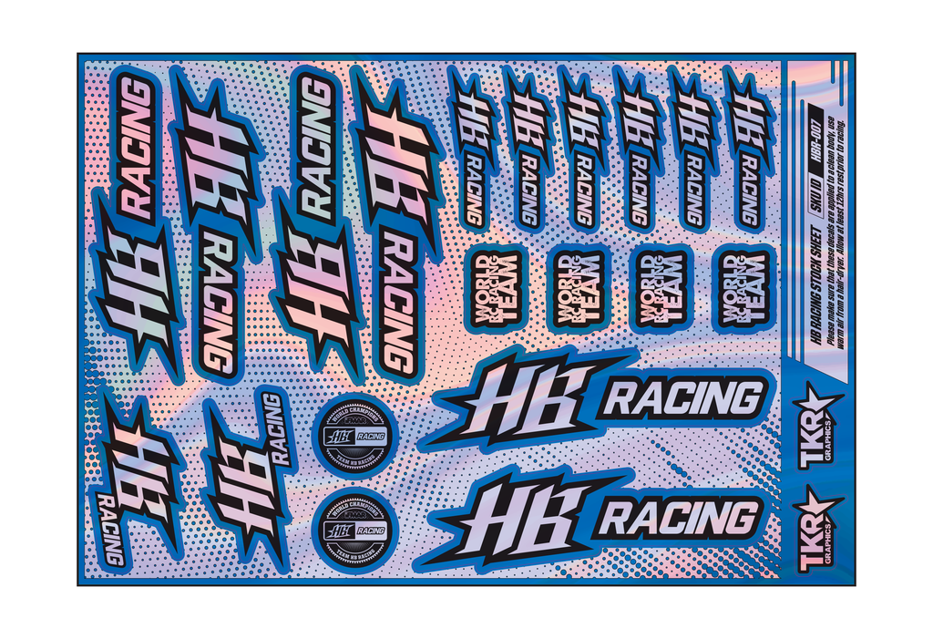 HOLOGRAPHIC HB RACING A5 STOCK SHEET