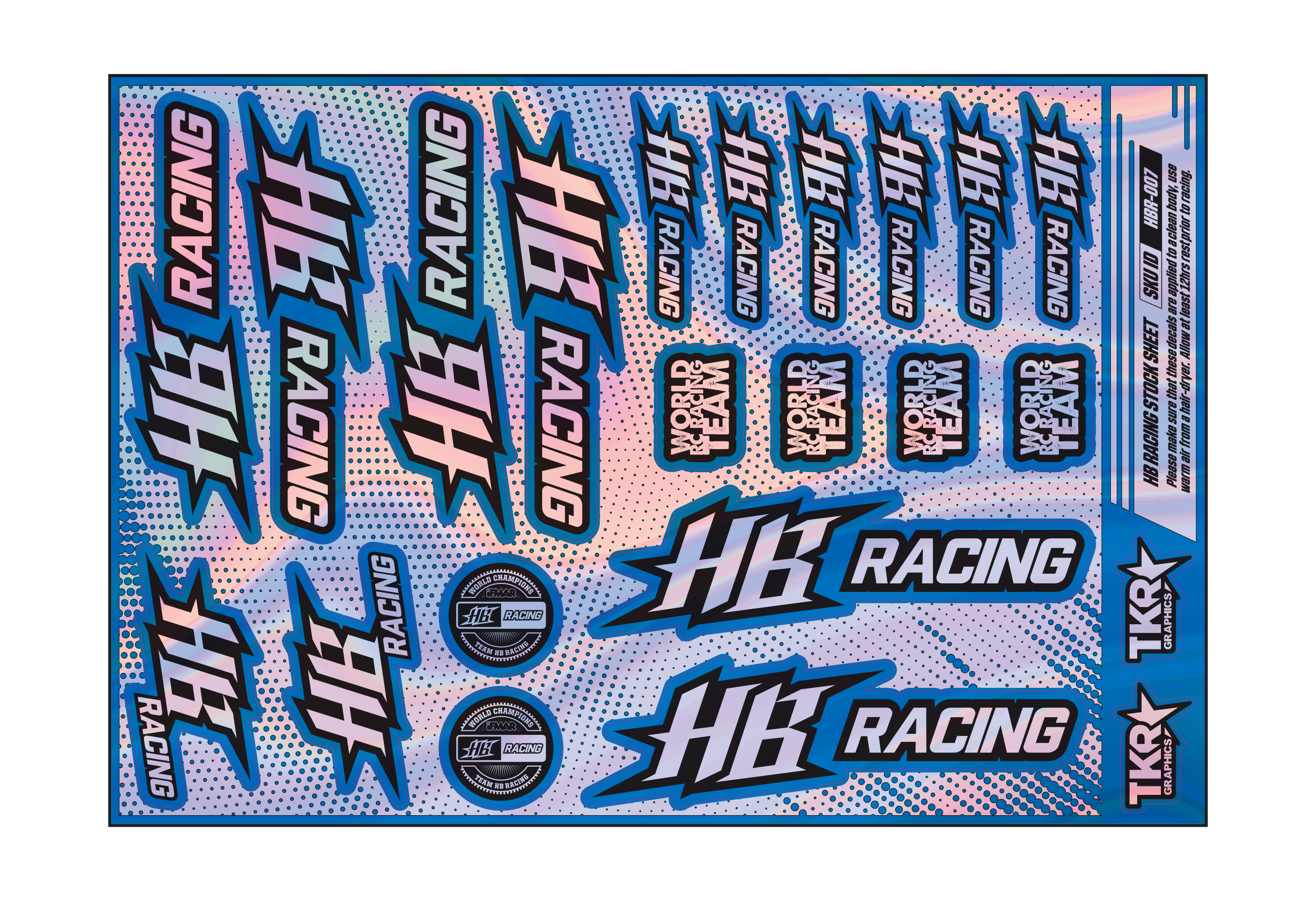 HOLOGRAPHIC HB RACING A5 STOCK SHEET