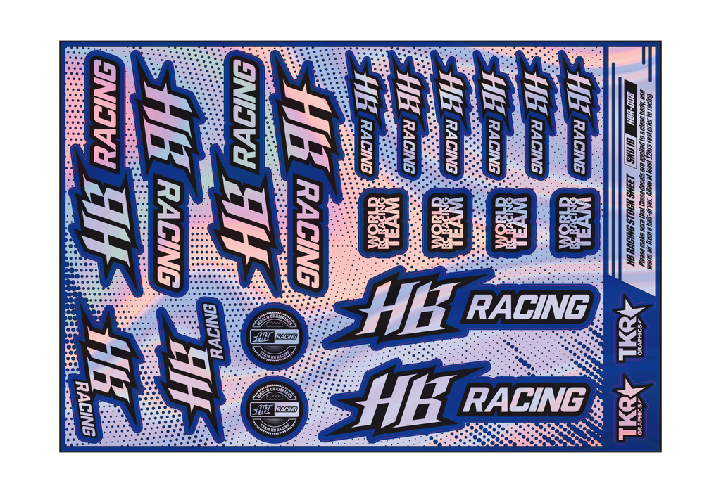 HOLOGRAPHIC HB RACING A5 STOCK SHEET