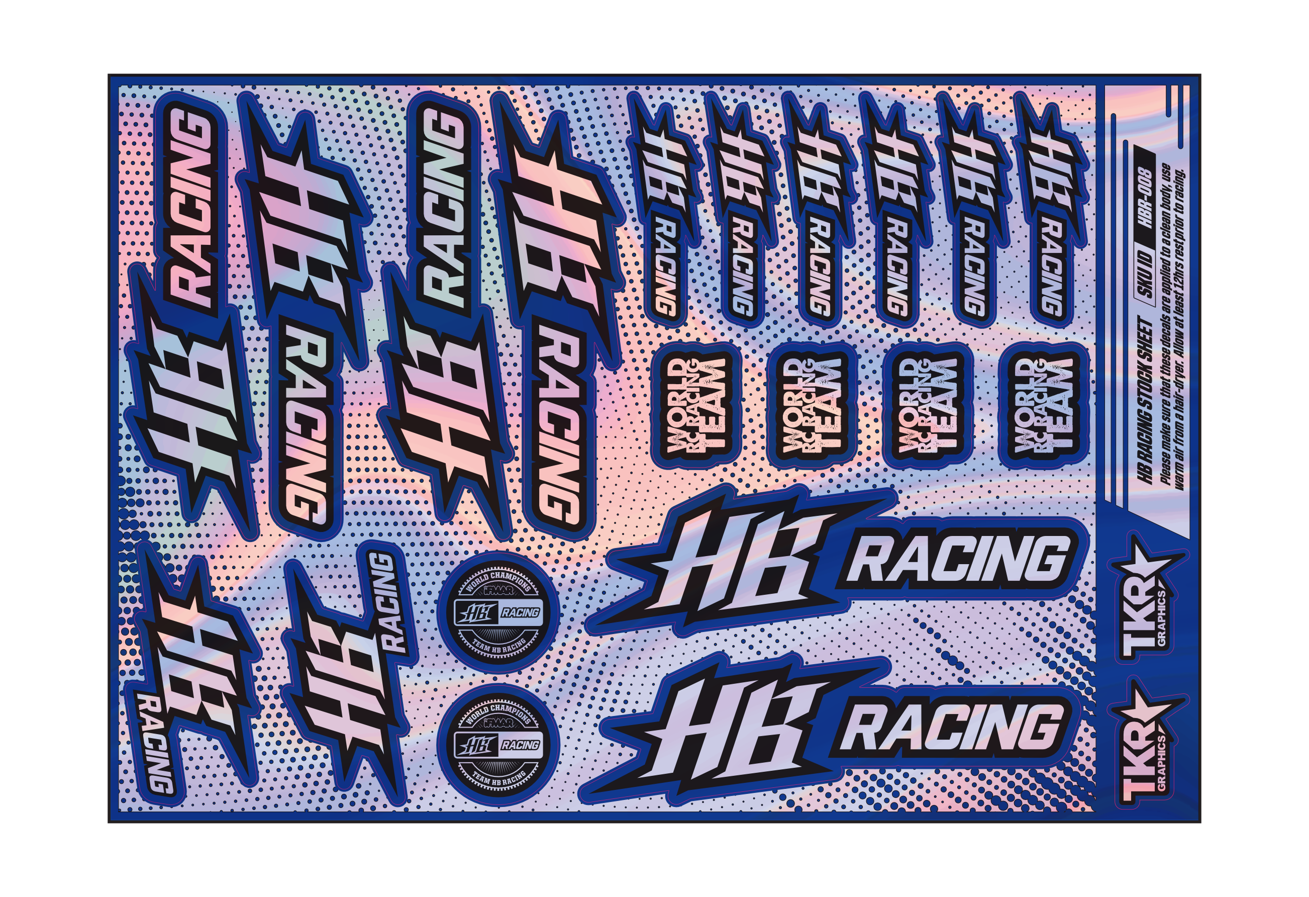 HOLOGRAPHIC HB RACING A5 STOCK SHEET