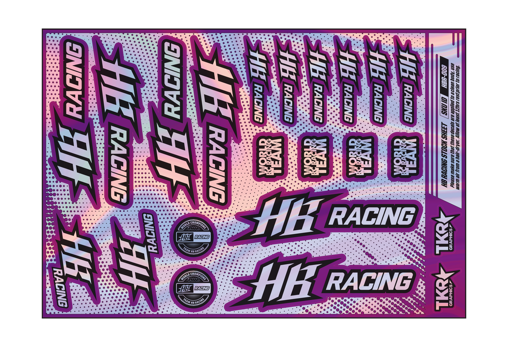 HOLOGRAPHIC HB RACING A5 STOCK SHEET