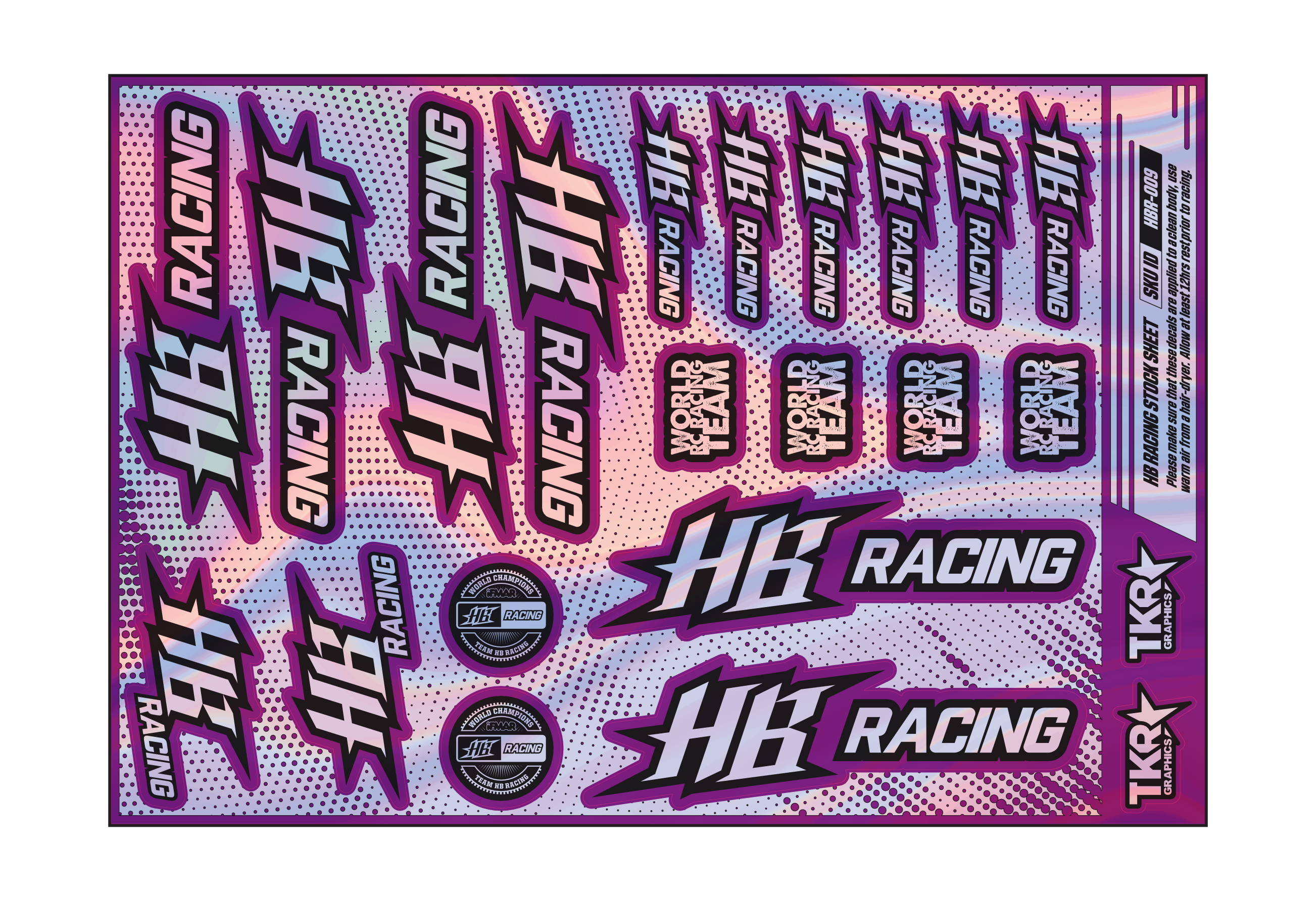 HOLOGRAPHIC HB RACING A5 STOCK SHEET