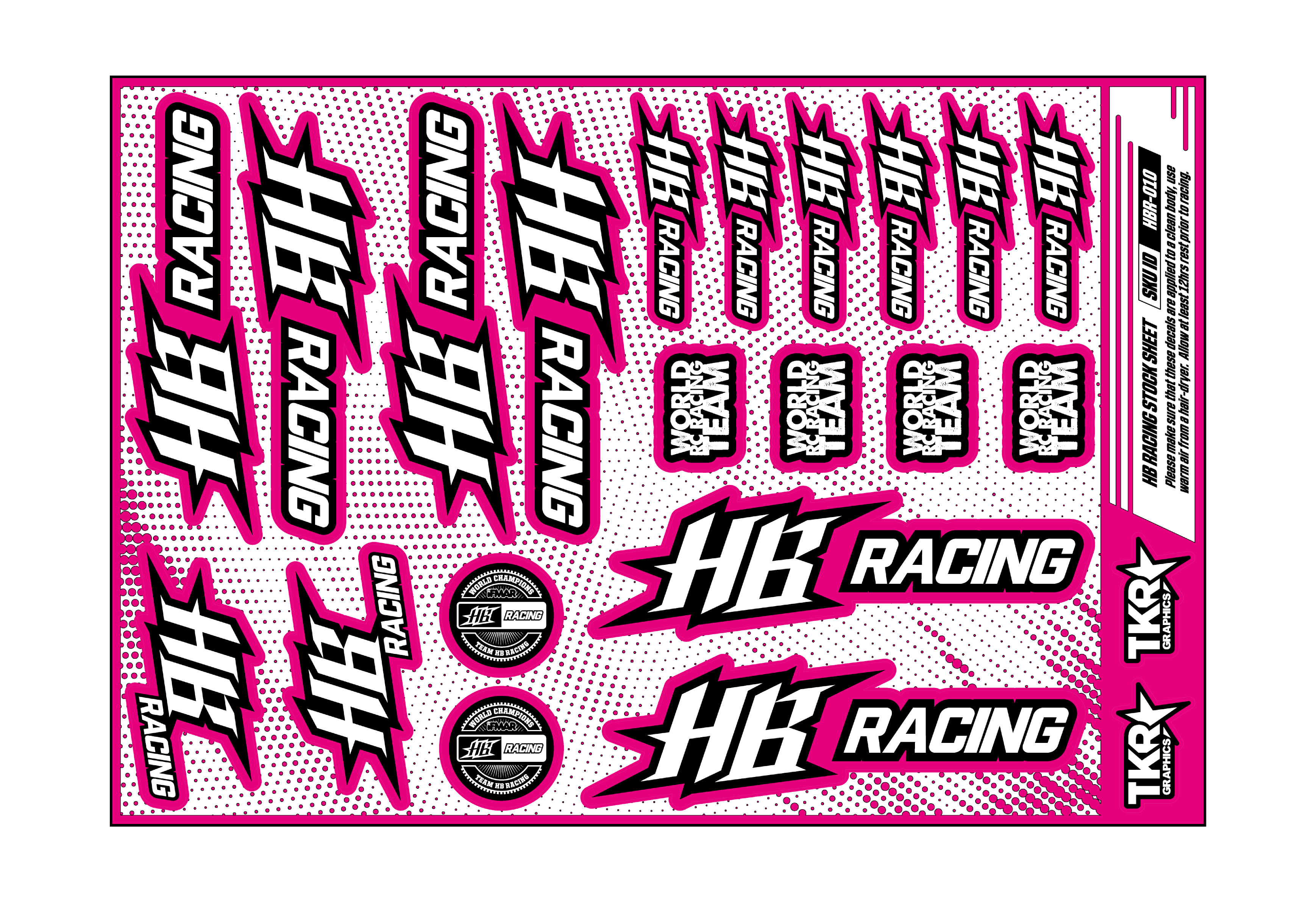 HB RACING A5 STOCK SHEET
