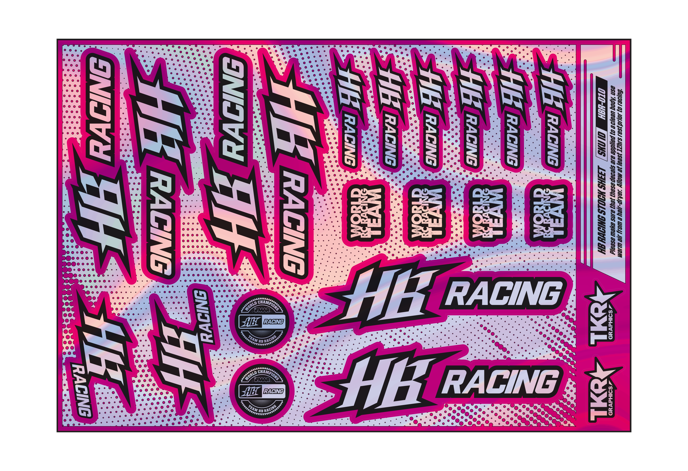 HOLOGRAPHIC HB RACING A5 STOCK SHEET
