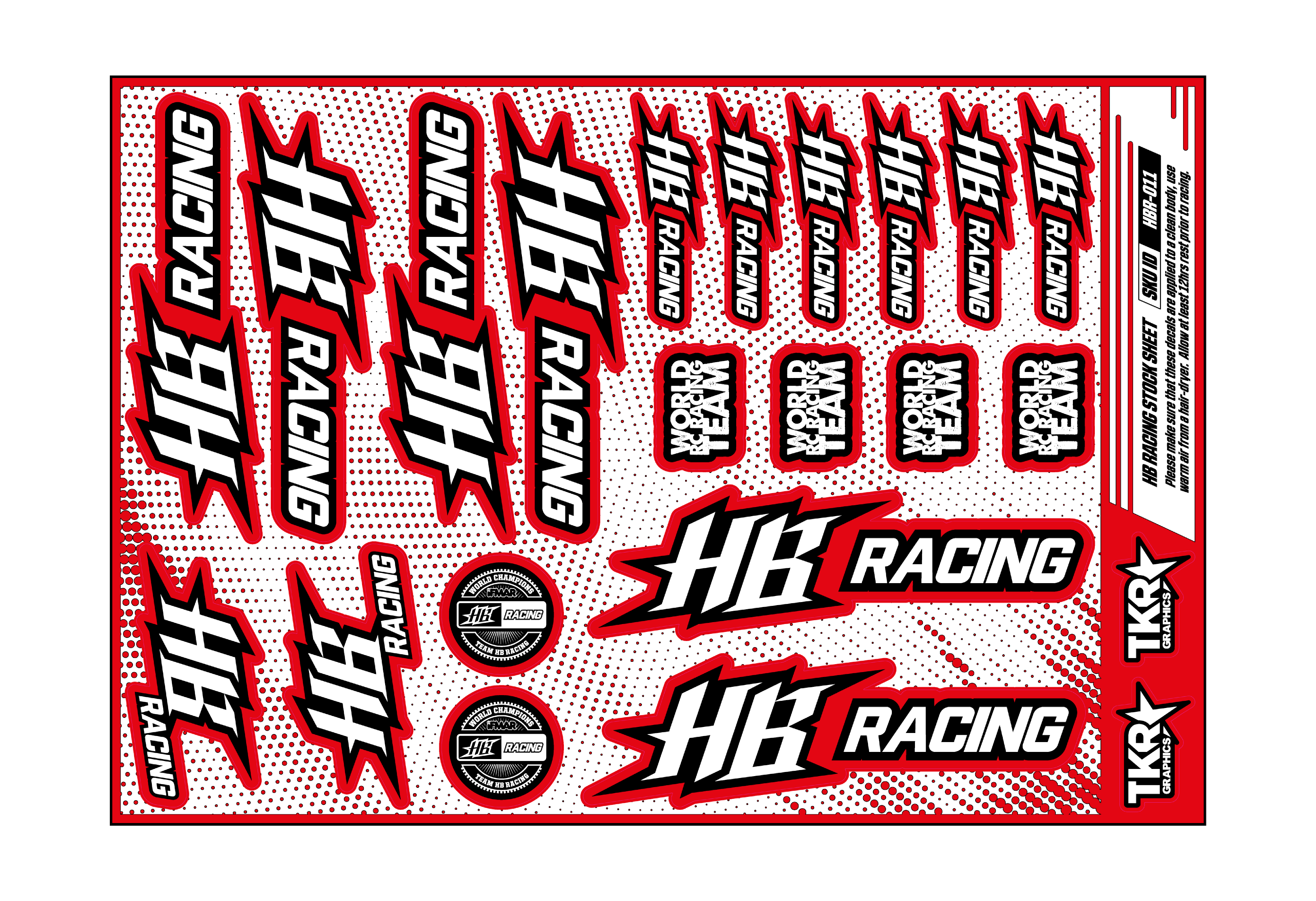 HB RACING A5 STOCK SHEET