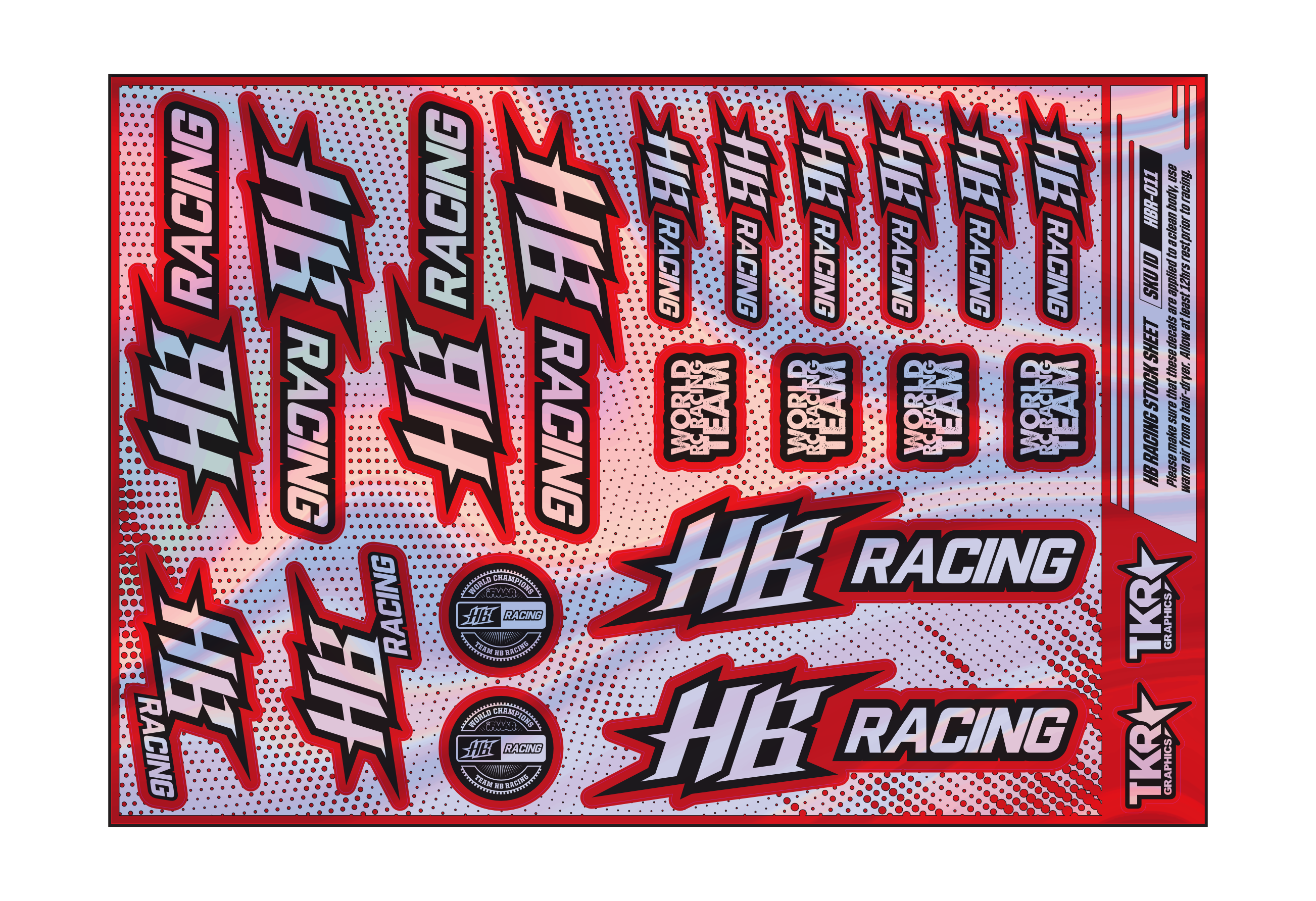 HOLOGRAPHIC HB RACING A5 STOCK SHEET
