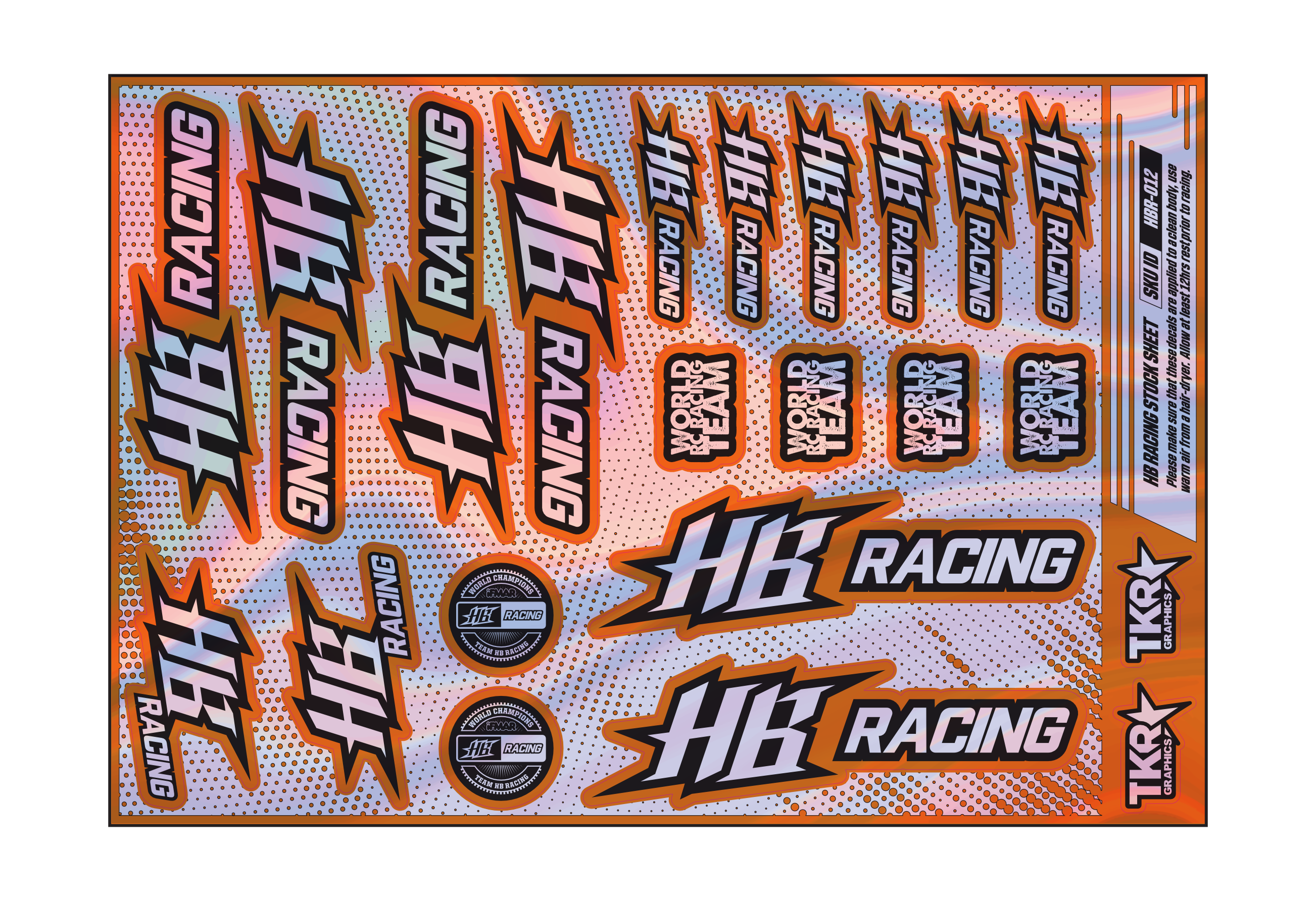 HOLOGRAPHIC HB RACING A5 STOCK SHEET