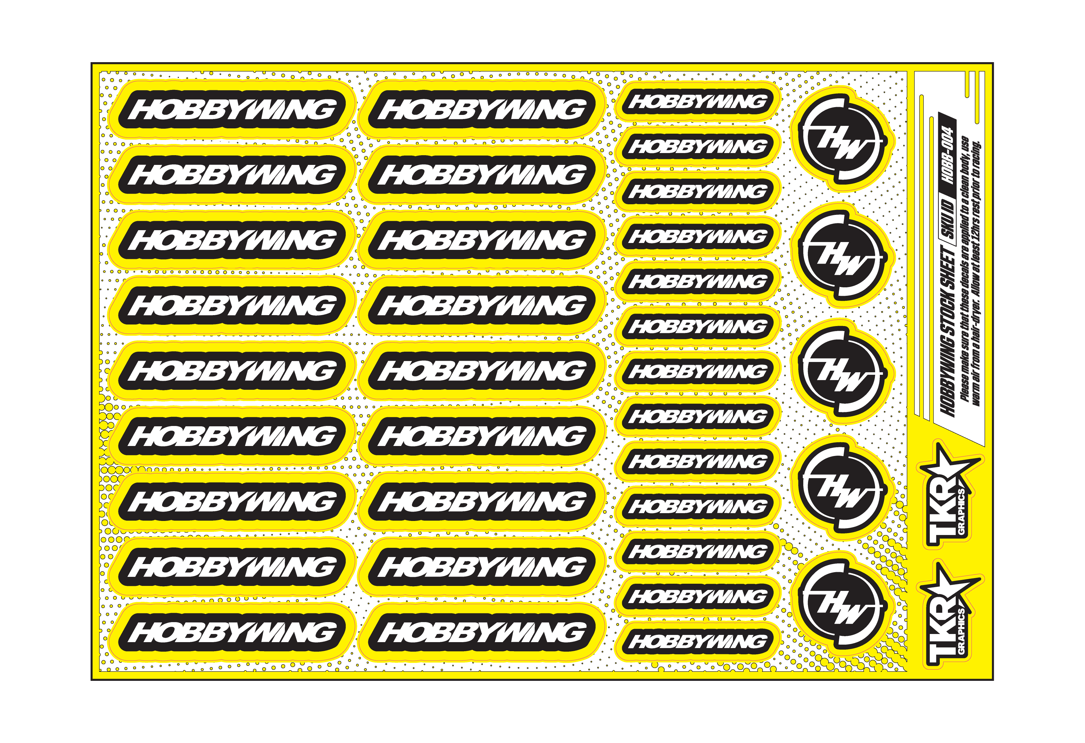 HOBBYWING A5 STOCK SHEET