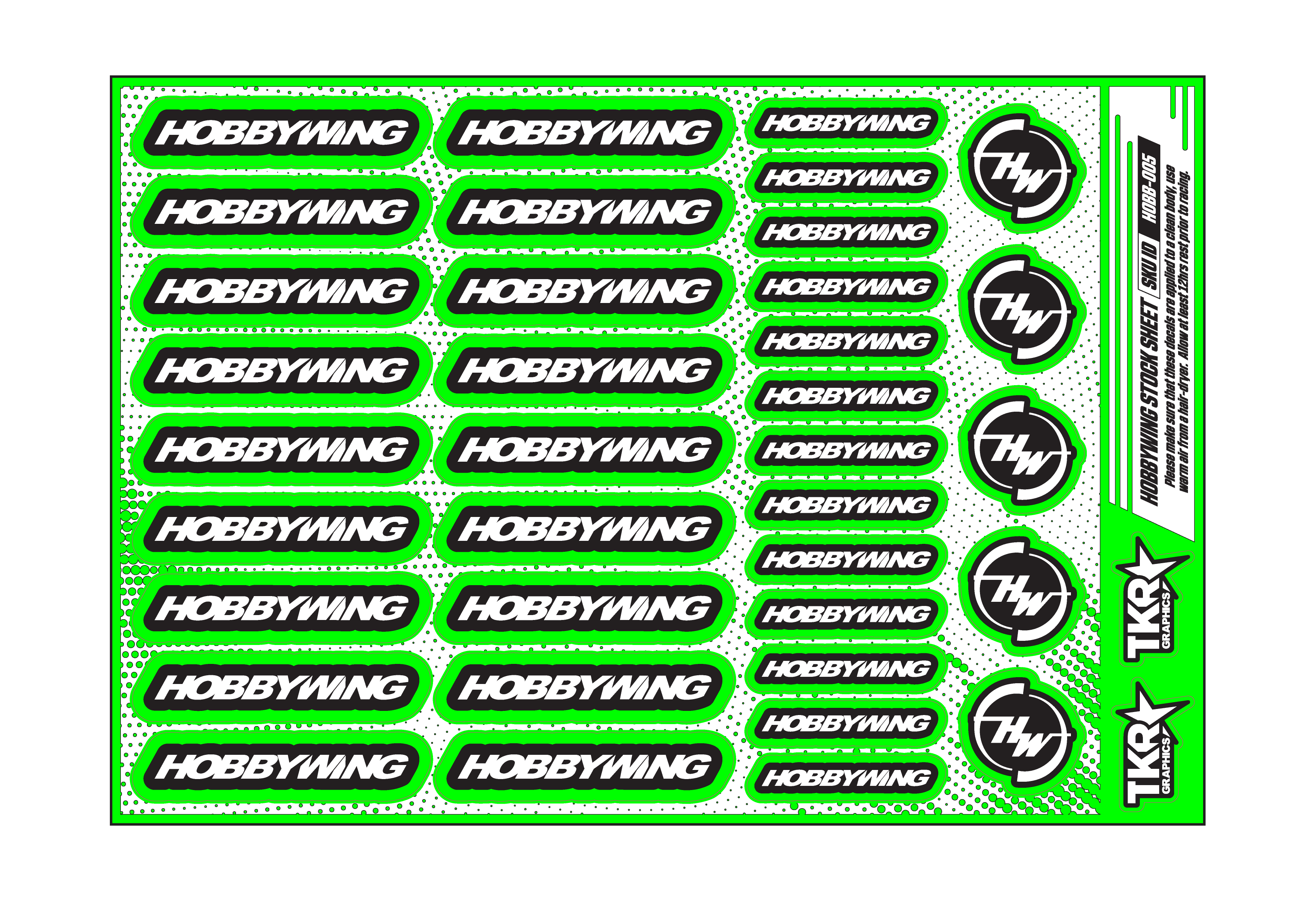 HOBBYWING A5 STOCK SHEET