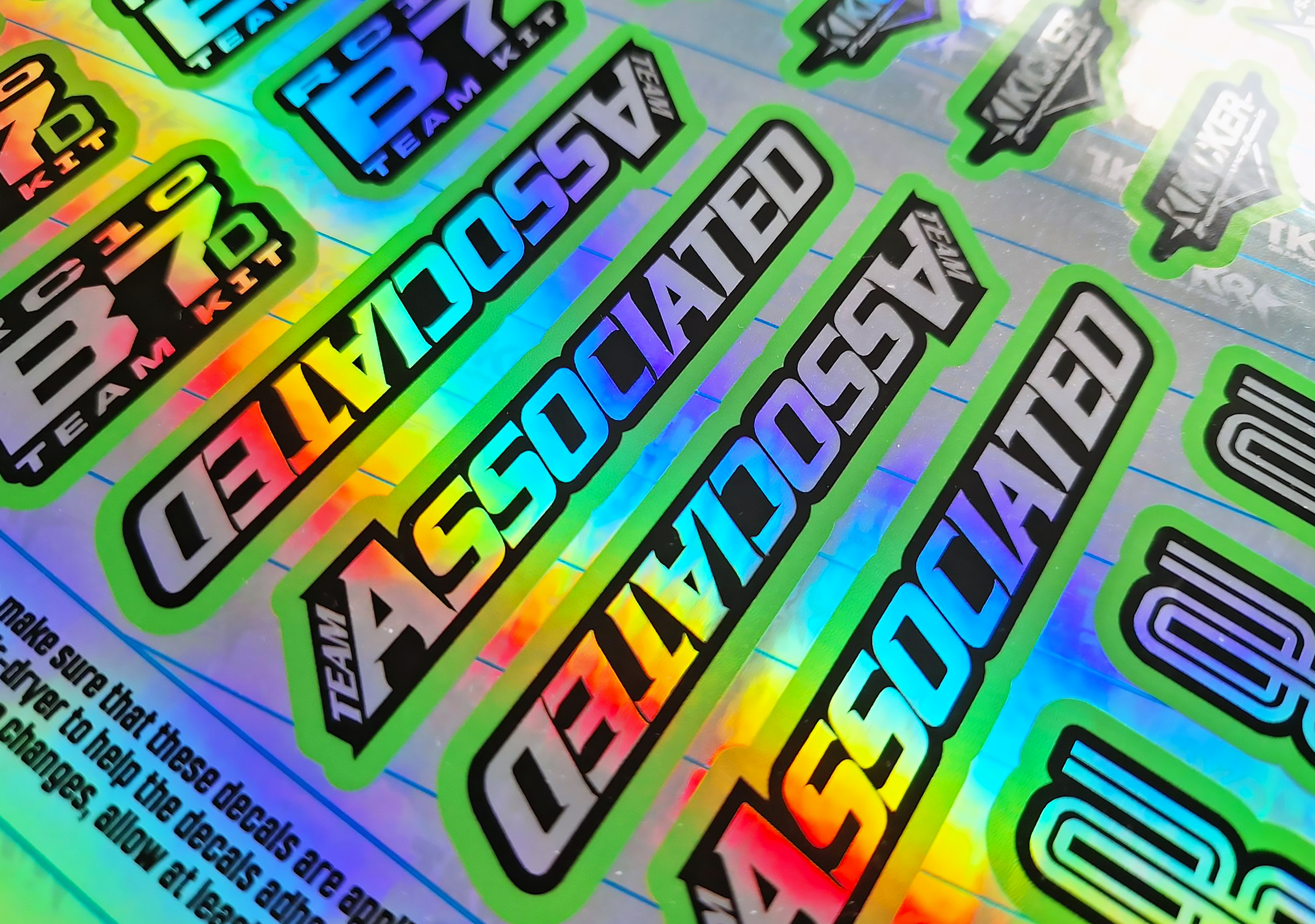 PRO HOLOGRAPHIC SPONSOR DECALS – TKR Graphics Ltd