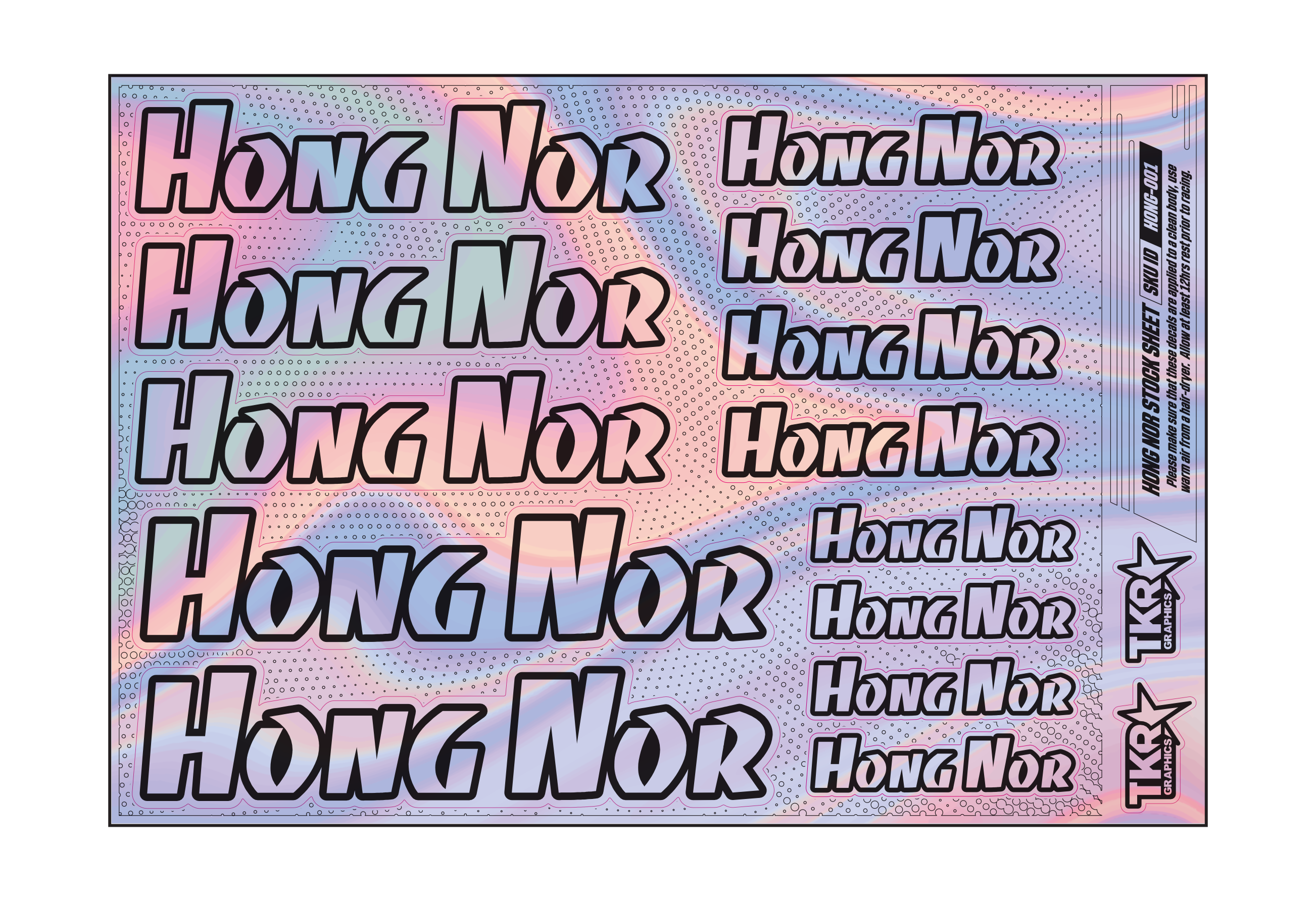 HOLOGRAPHIC HONG NOR A5 STOCK SHEET