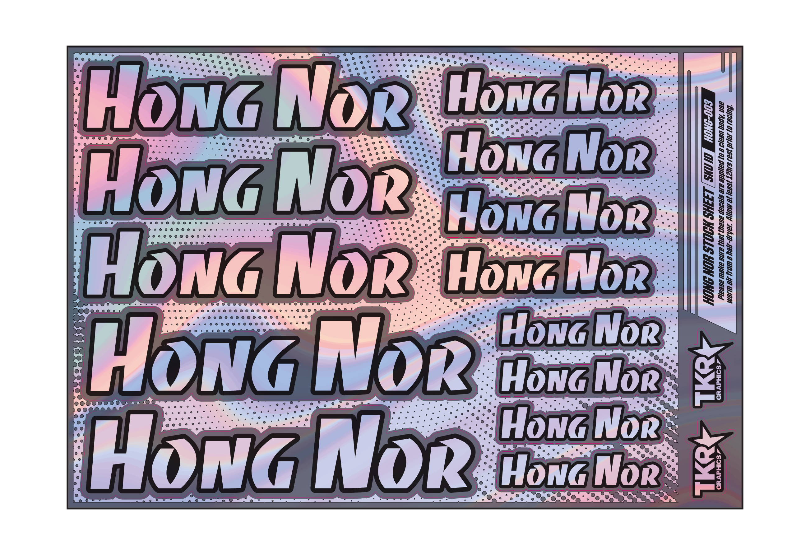 HOLOGRAPHIC HONG NOR A5 STOCK SHEET