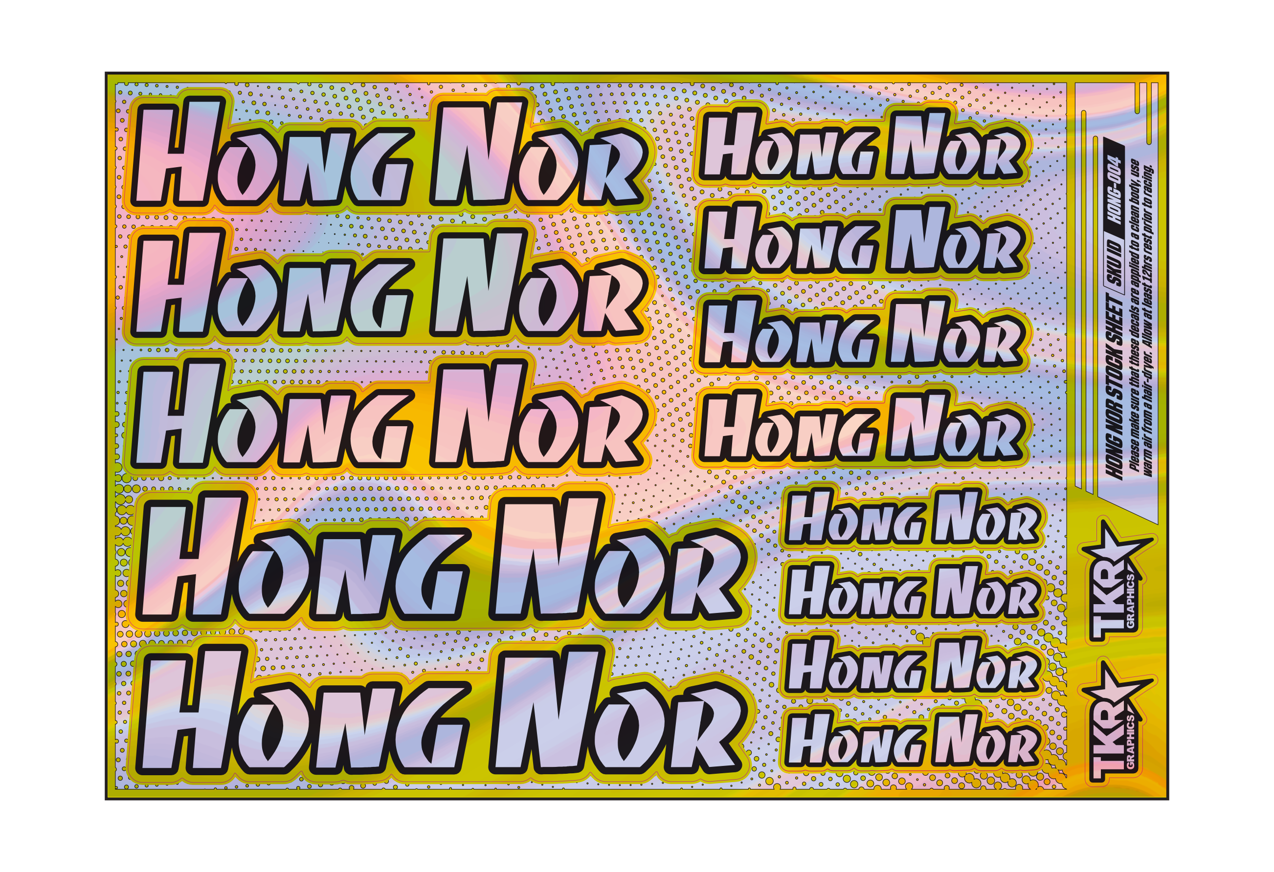 HOLOGRAPHIC HONG NOR A5 STOCK SHEET