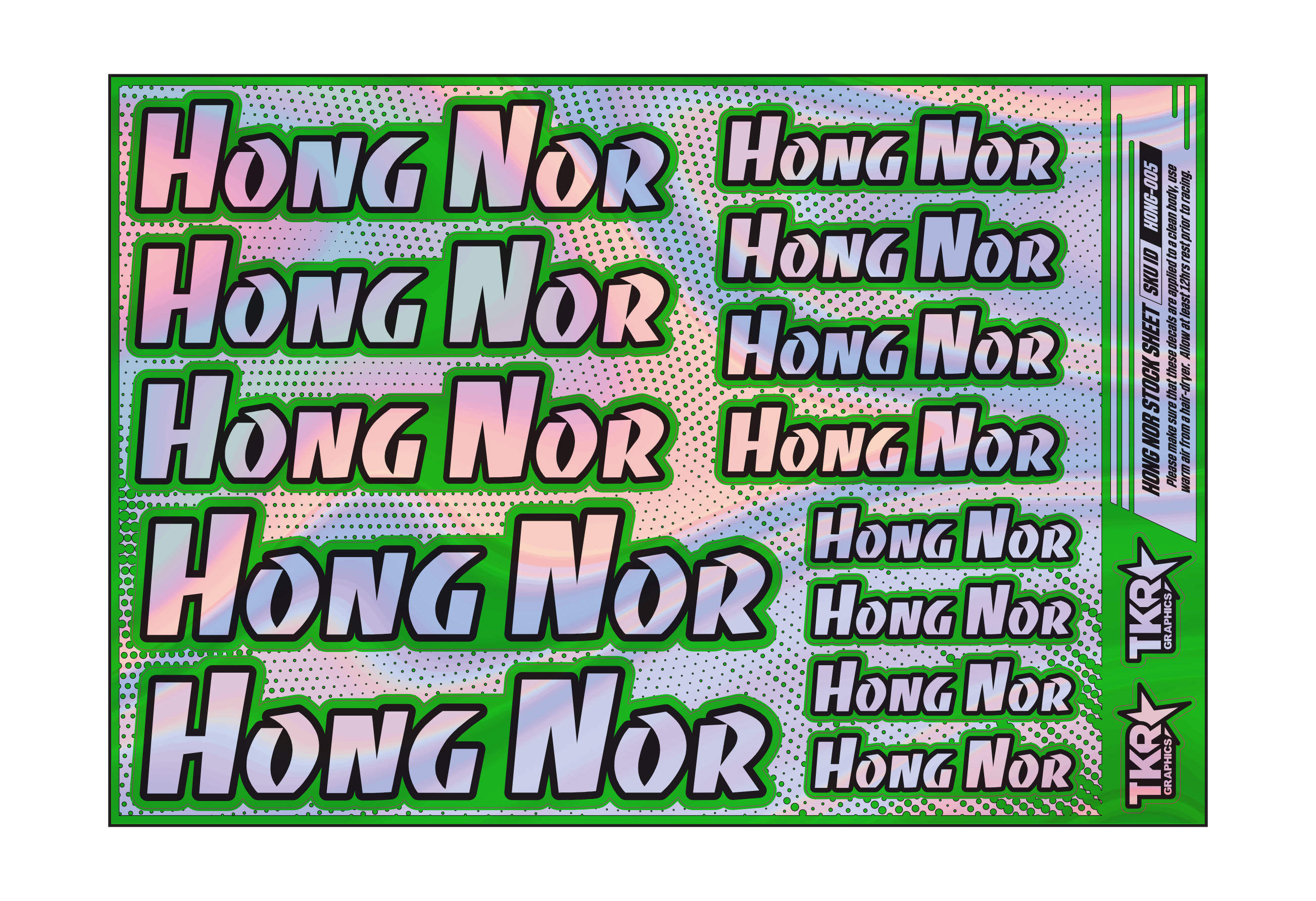 HOLOGRAPHIC HONG NOR A5 STOCK SHEET