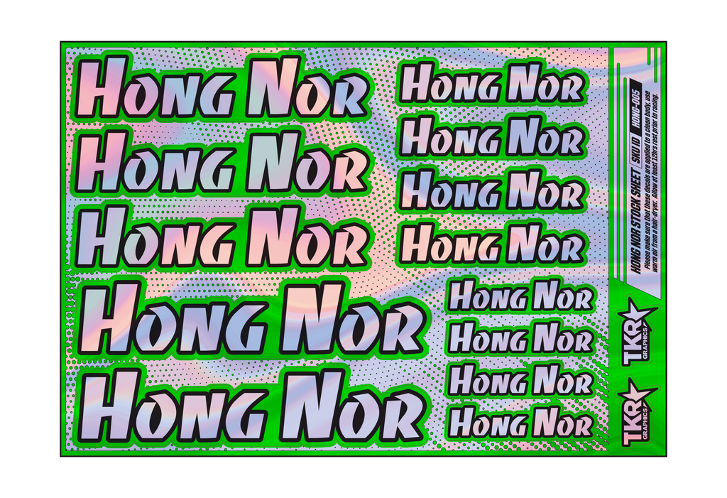 HOLOGRAPHIC HONG NOR A5 STOCK SHEET