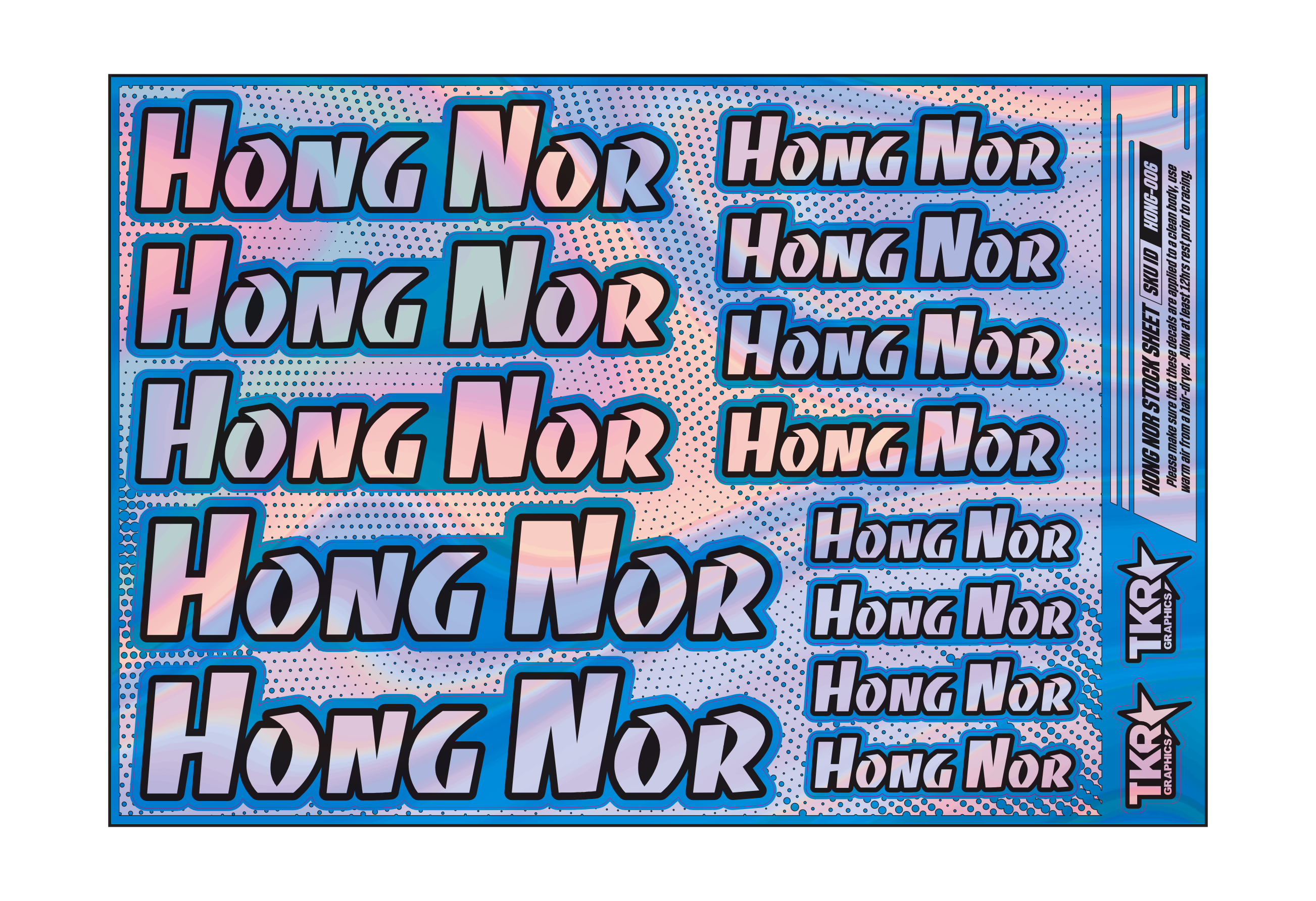 HOLOGRAPHIC HONG NOR A5 STOCK SHEET